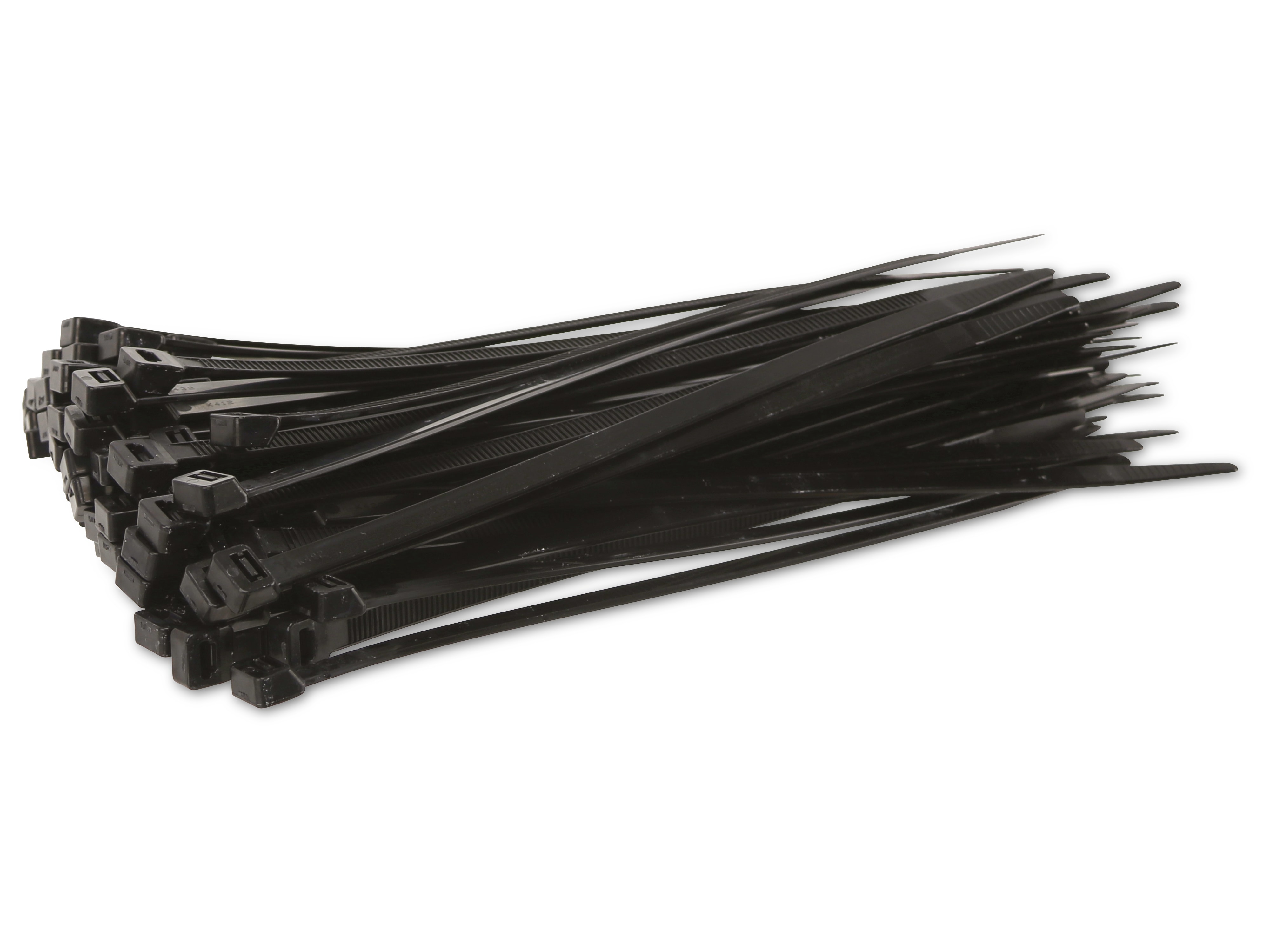 KSS Kabelbinder-Sortiment Polyamid 6.6, schwarz, 240x7,6, UV-beständig, 100 Stück KSS Kabelbinder-Sortiment Polyamid 6.6, schwarz, 240x7,6, UV-beständig, 100 Stück