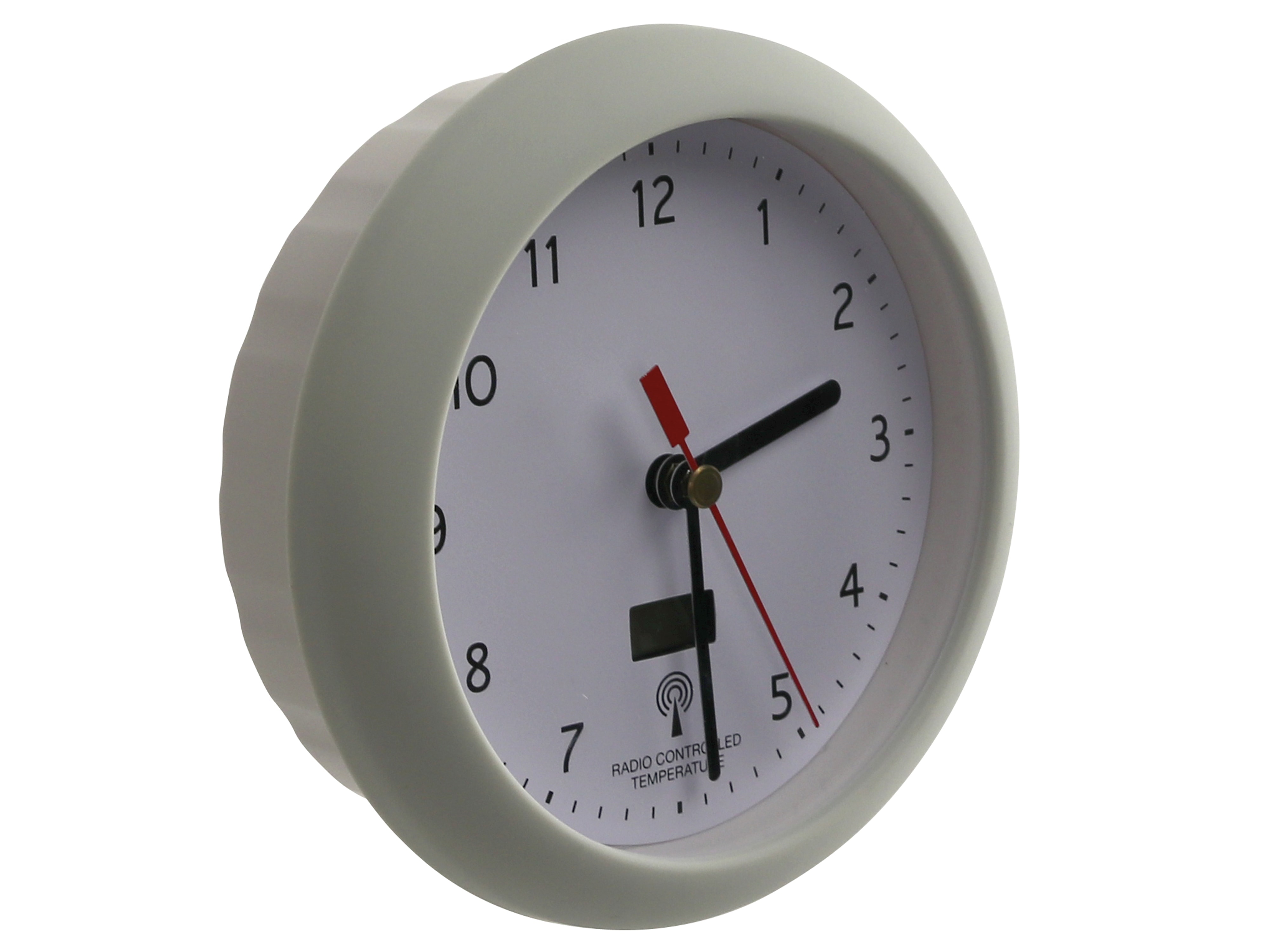 Funk-Baduhr, GT-WC-BC-03, grau, Ziffernblatt weiß, B-Ware