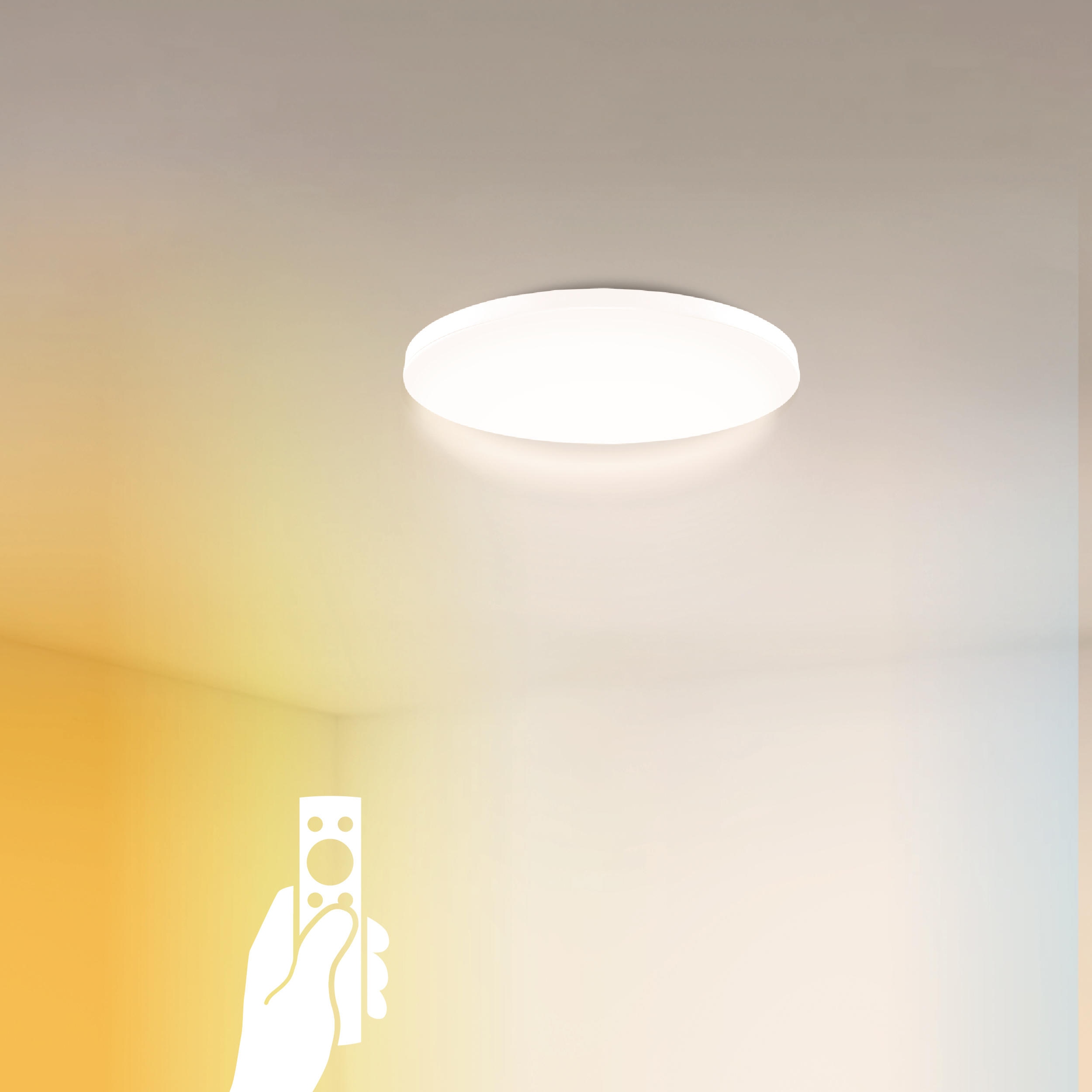 MÜLLER-LICHT LED-Deckenleuchte Rami 36 white, 24W, 2500lm, 2700-6500K, IP20, CCT