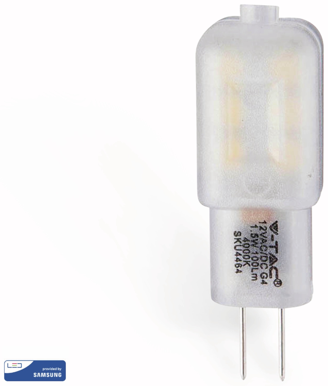 V-TAC LED-Lampe VT 201 (240), G4, EEK: G, 1,5 W, 100 lm, 3000 K V-TAC LED-Lampe VT 201 (240), G4, EEK: G, 1,5 W, 100 lm, 3000 K