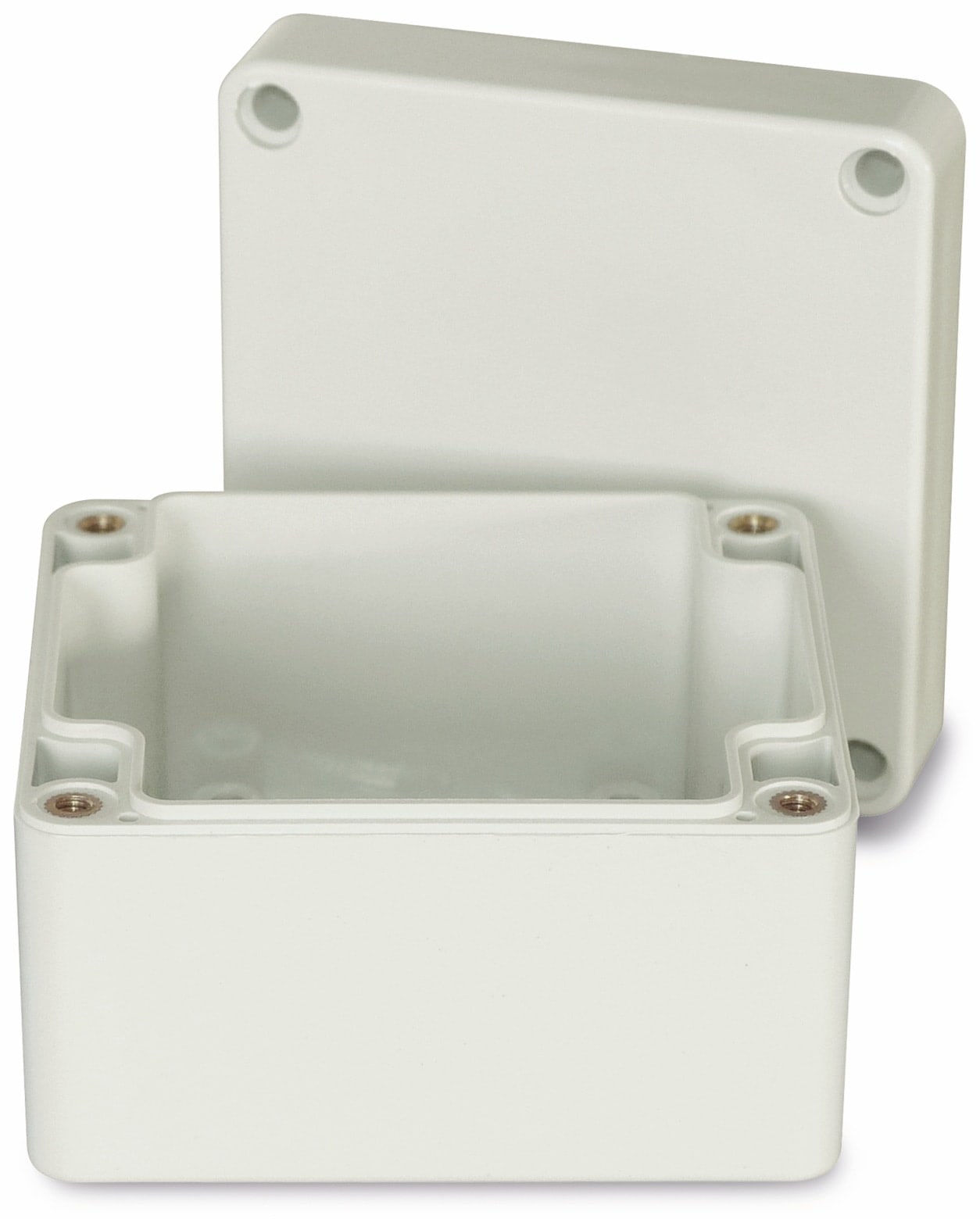 Modulgehäuse ABS, 83x81x56 mm, IP65, lichtgrau Modulgehäuse ABS, 83x81x56 mm, IP65, lichtgrau