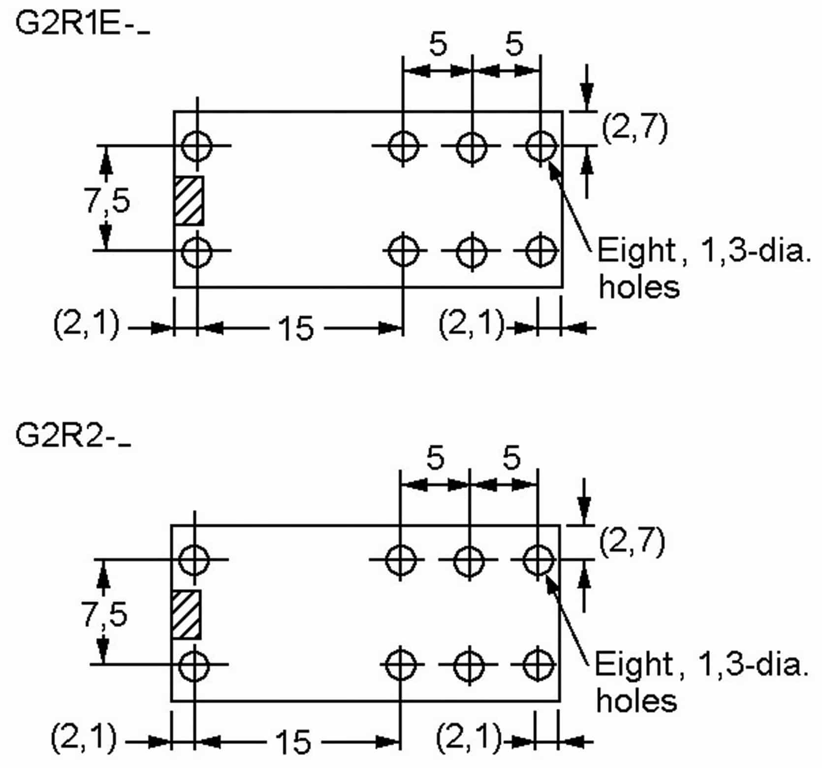 OMRON Relais G2R2E-12, print, 2xUM, 12 V-, 5 A