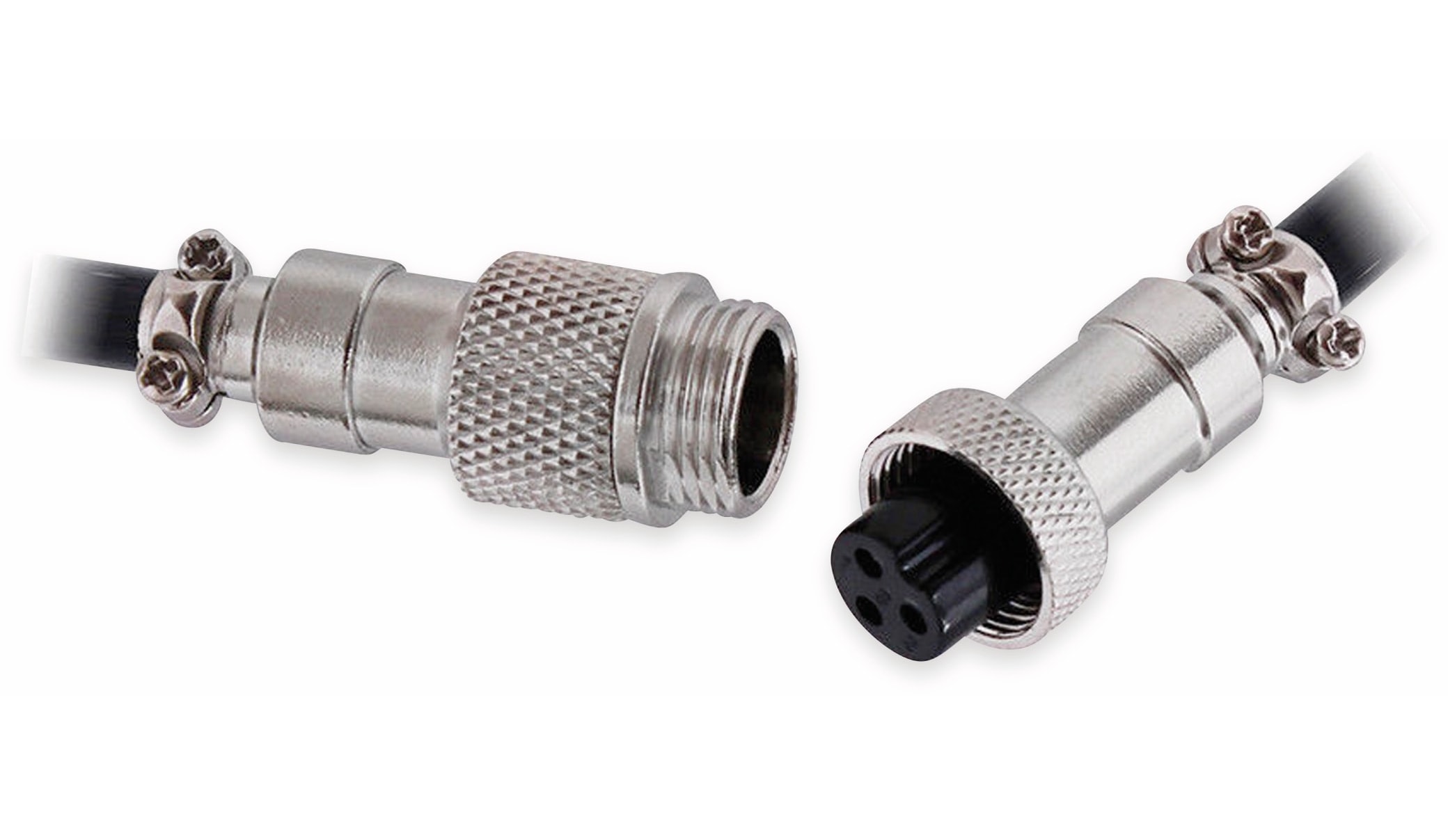 Hochstrom Steckverbinder-Set, 2-polig, Ø 12 mm, Schraubverschluss Hochstrom Steckverbinder-Set, 2-polig, Ø 12 mm, Schraubverschluss