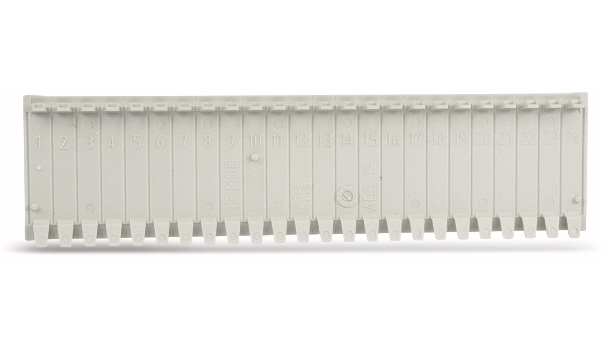 F-TRONIC Abdeckstreifen, 12 Einheiten, lichtgrau, 10 Stück