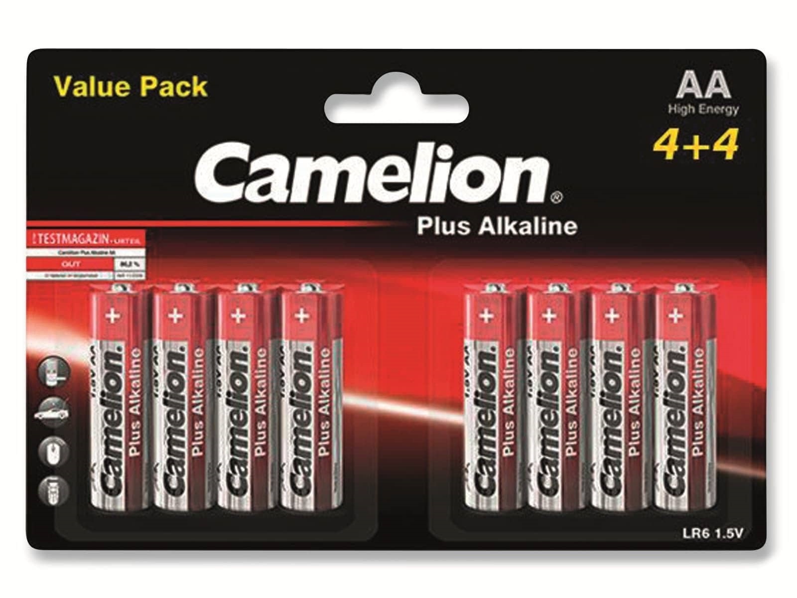 CAMELION Mignon-Batterie, Plus-Alkaline, LR6, 8 Stück CAMELION Mignon-Batterie, Plus-Alkaline, LR6, 8 Stück