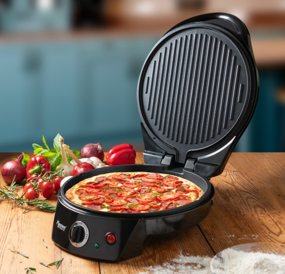 BESTRON Elektrischer Pizzaofen, APZ400Z, Pizza Maker, Ober-/Unterhitze