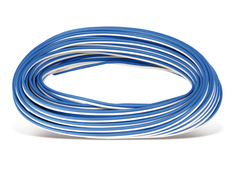RAUTRONIC Zwillingslitze, 2x 0,14 mm², blau/weiß, 10 m