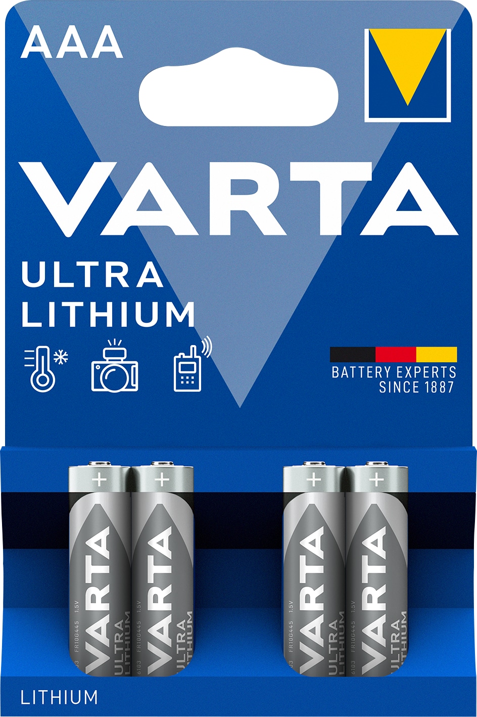 VARTA Micro-Lithiumbatterie ULTRA, 4 Stück