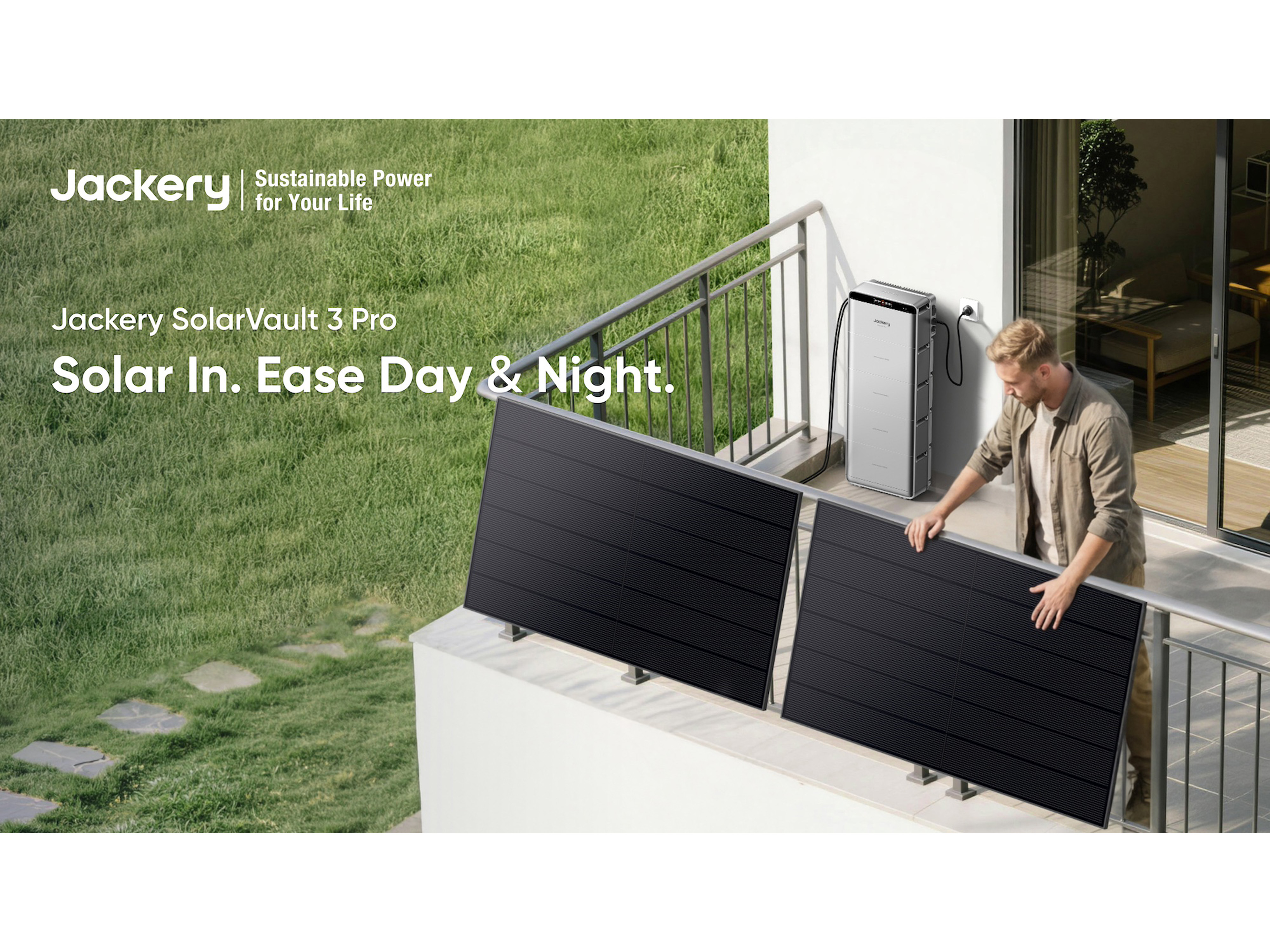 JACKERY Balkonkraftwerk SolarVault 3 Pro, 2520 Wh, Solarspeicher