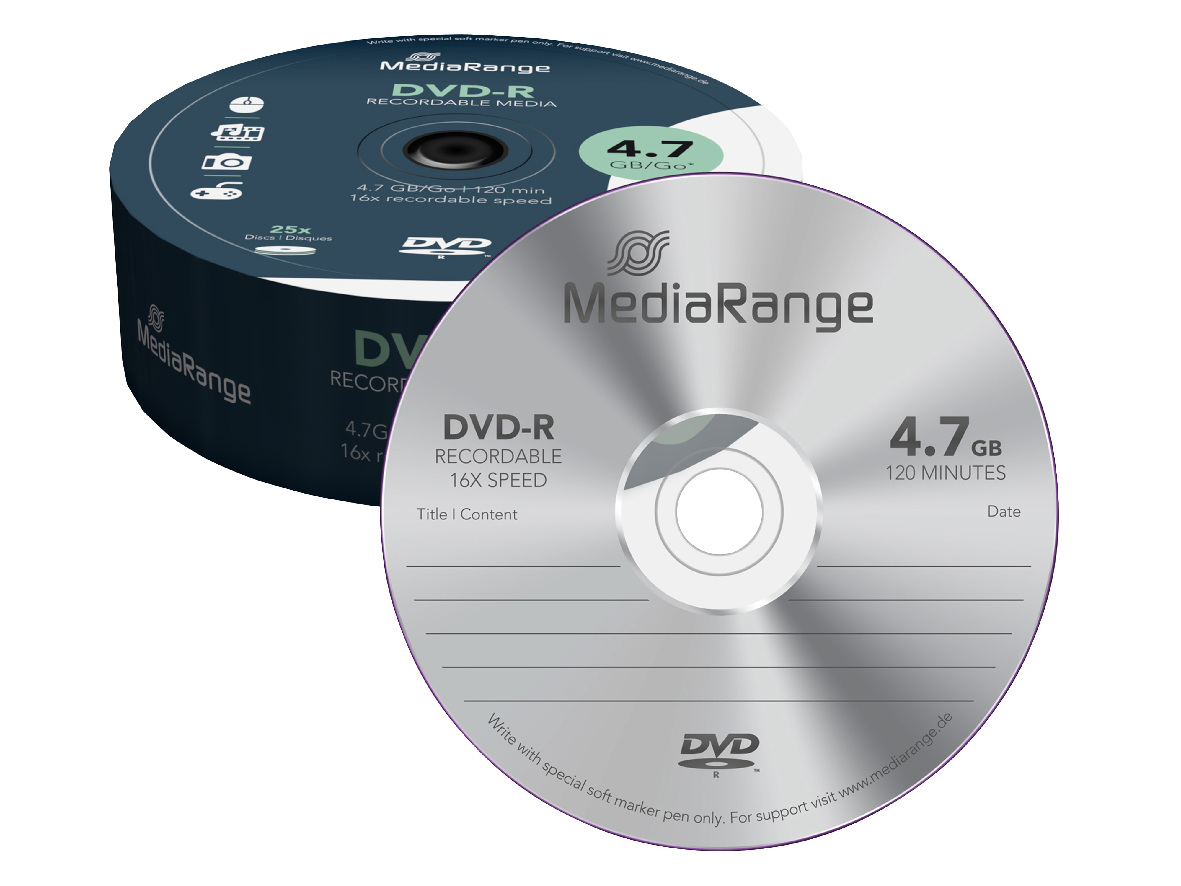 MEDIARANGE DVD-R Spindel MR403 4,7GB MEDIARANGE DVD-R Spindel MR403 4,7GB