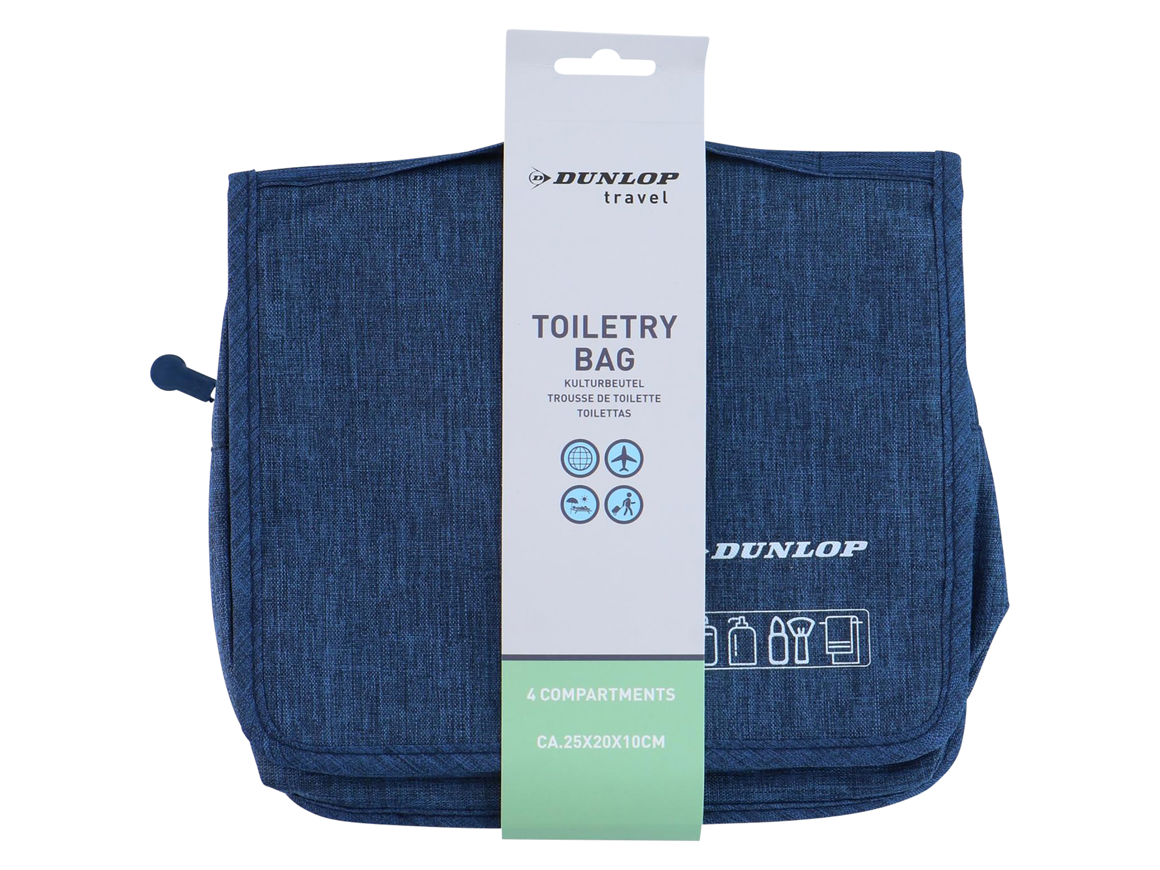 DUNLOP Kulturbeutel, 24,5x19x10 cm, Schwarz, Grau, Blau DUNLOP Kulturbeutel, 24,5x19x10 cm, Schwarz, Grau, Blau