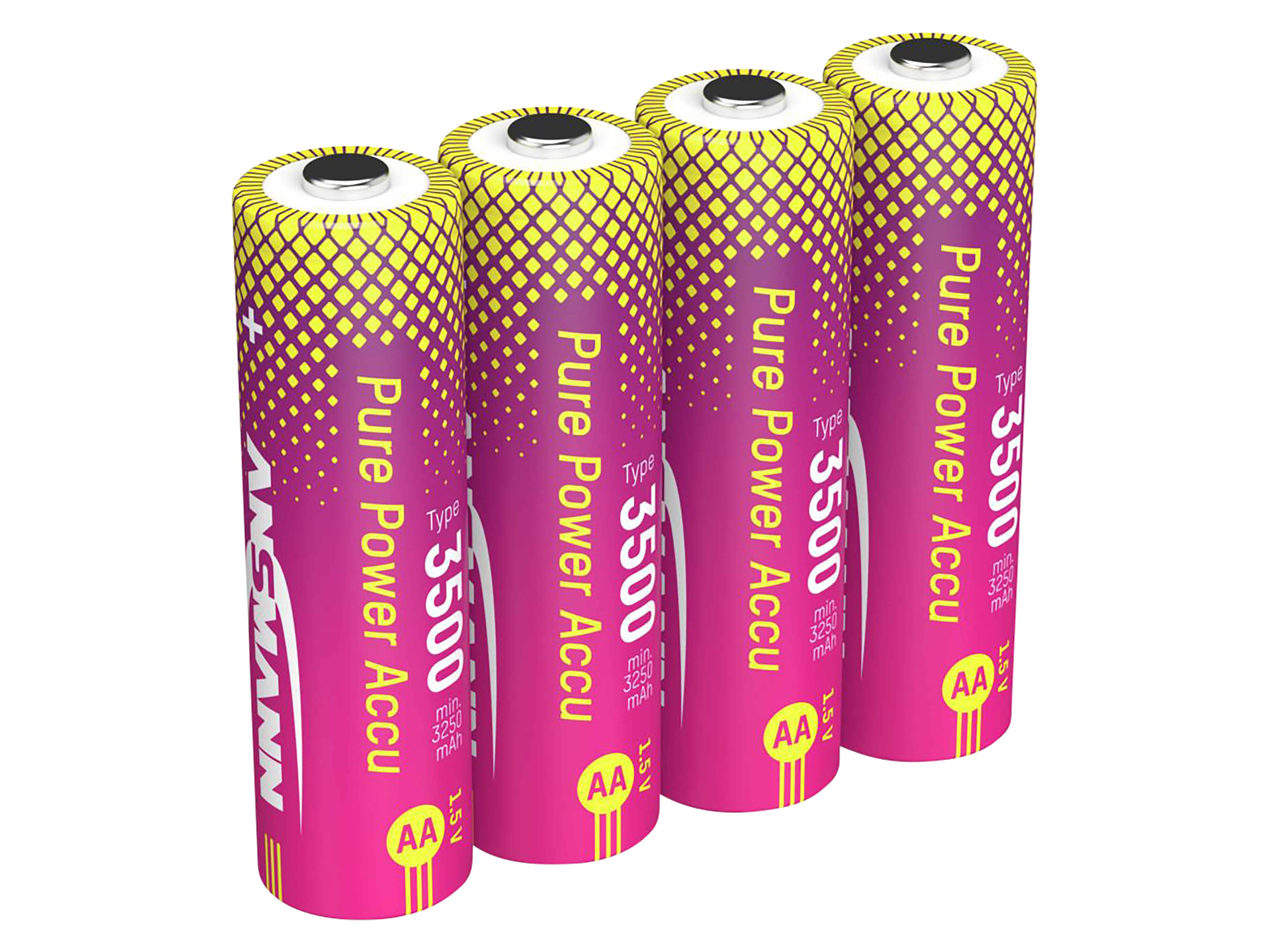 Li-Lon Akkus ANSMANN, Mignon AA, Typ 3500 (min. 3250 mAh), 4 Stück