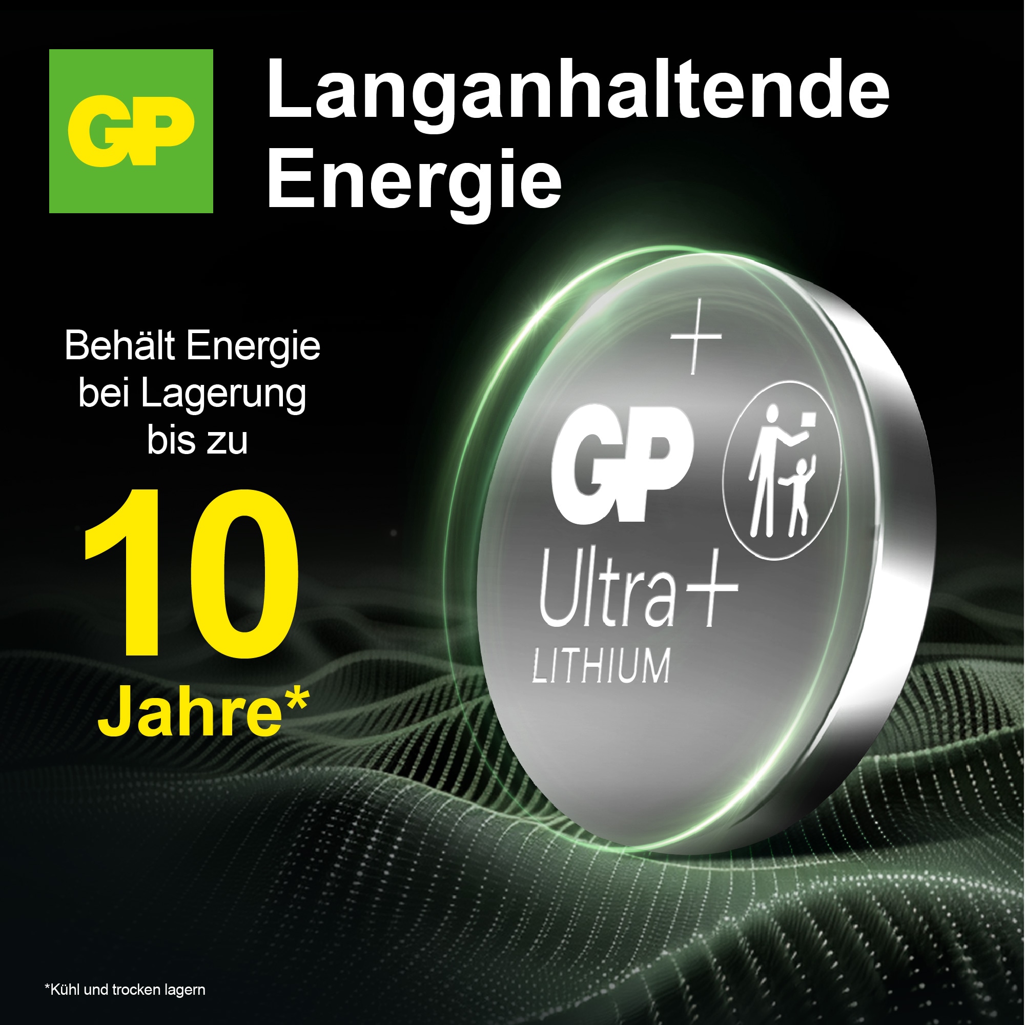 GP Ultra Plus, CR2032 Lithium Knopfzelle, 3 V, 5 Stück GP Ultra Plus, CR2032 Lithium Knopfzelle, 3 V, 5 Stück