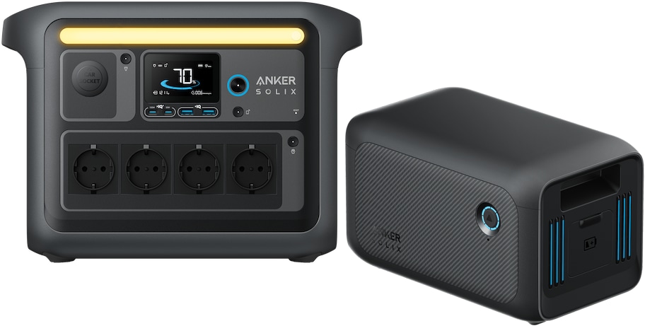 ANKER Powerstation SOLIX C1000X + ANKER Erweiterungsakku SOLIX BP1000