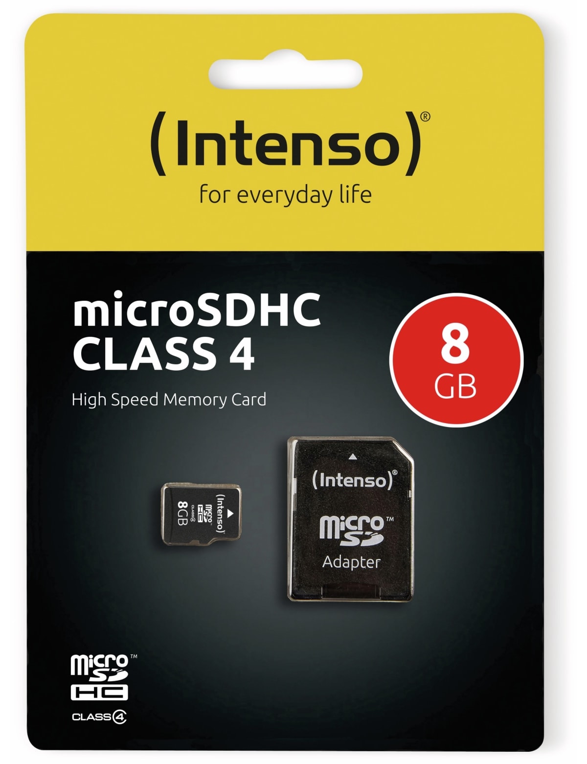 INTENSO MicroSDHC Card, 8 GB,