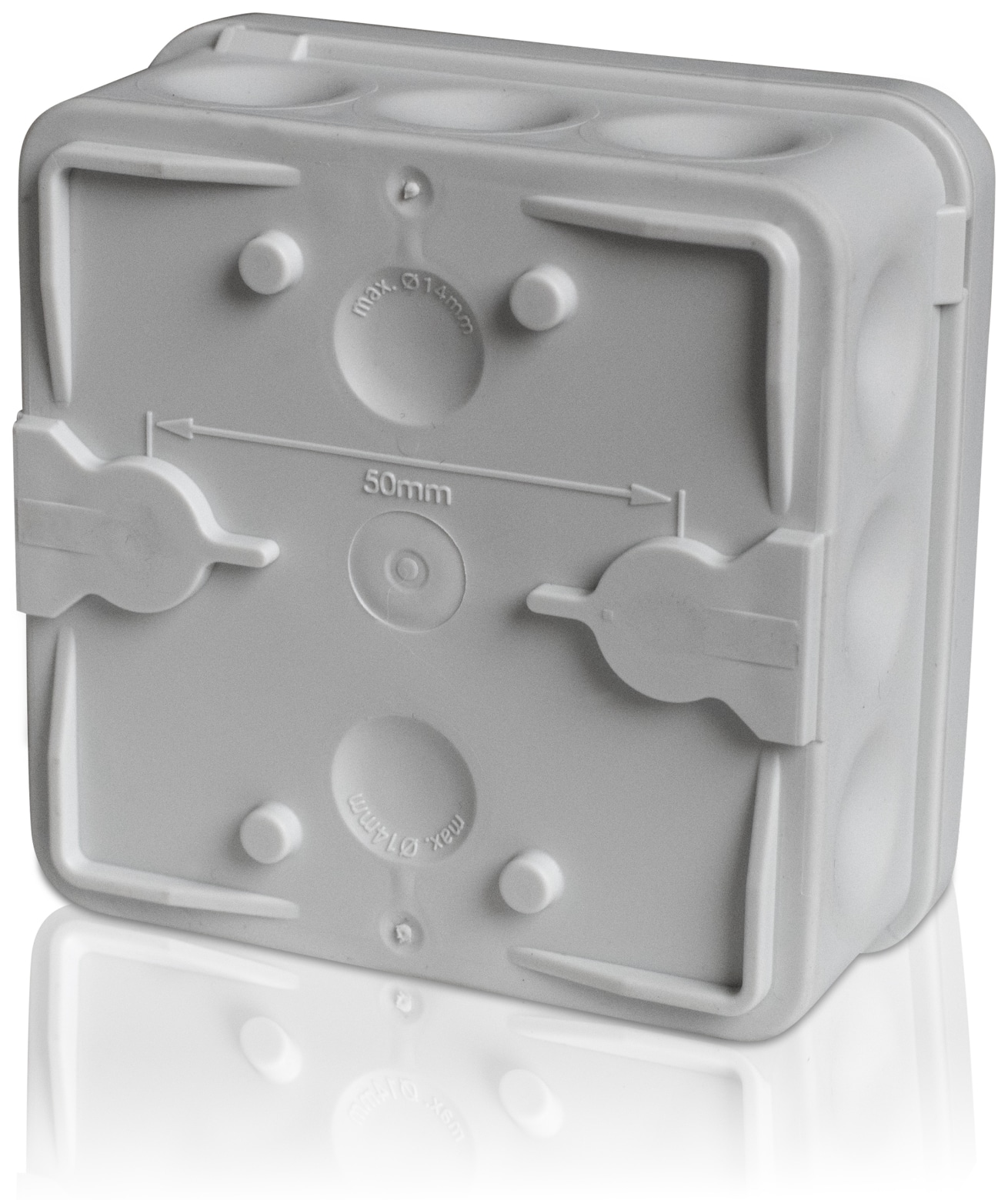 F-TRONIC Abzweigkasten E1210, 80x80x37 mm, grau