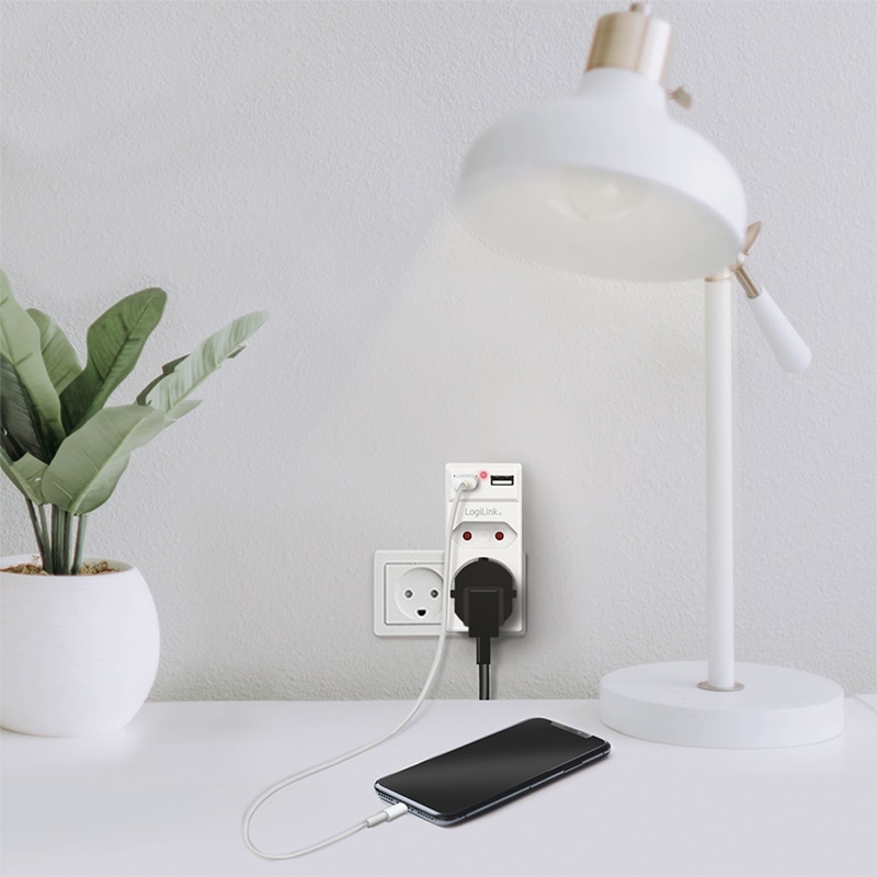 LOGILINK Steckdosenadapter PA0276, 2x USB