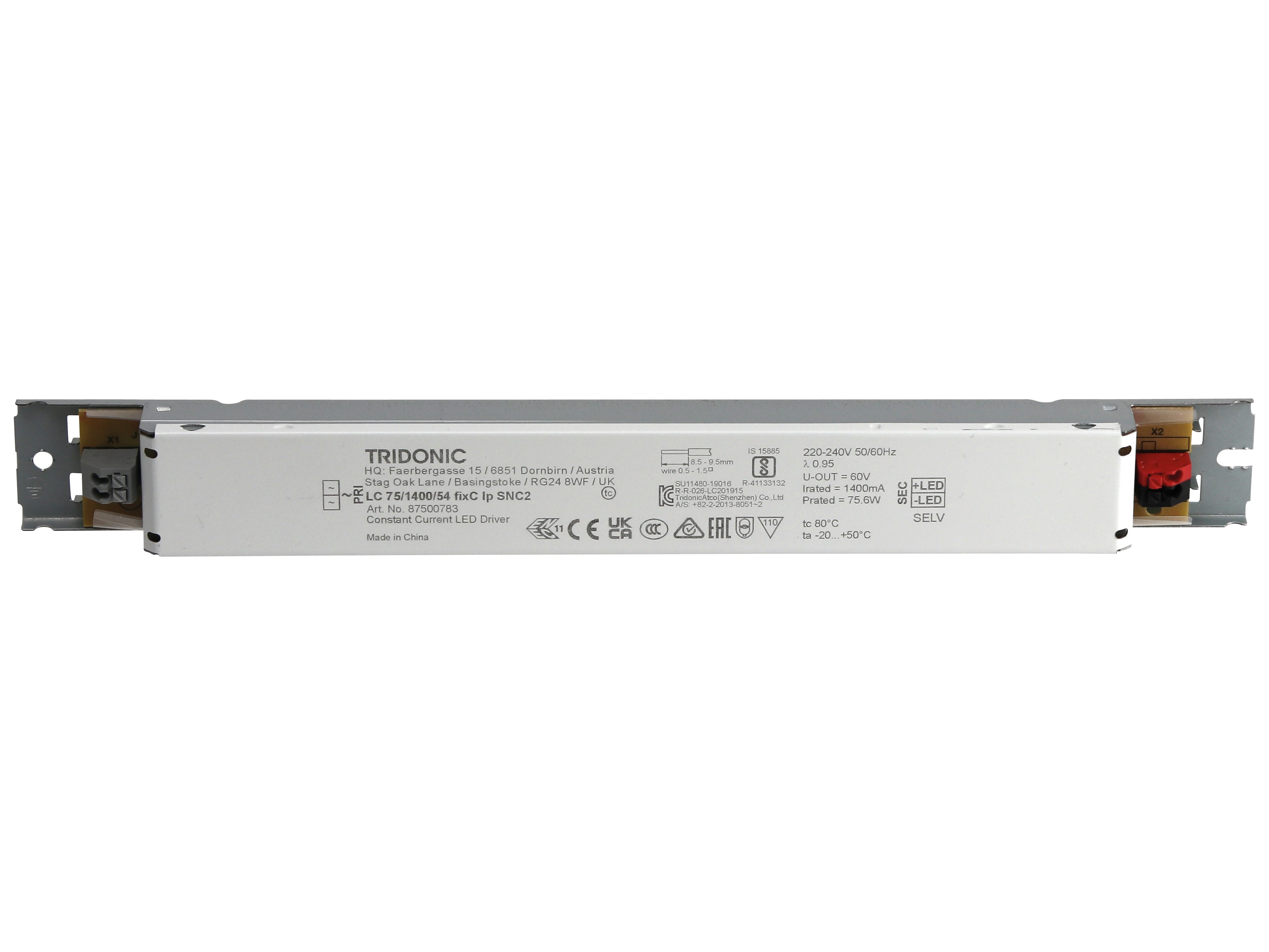 TRIDONIC LED-Schaltnetzteil 87500783, 75,6 W TRIDONIC LED-Schaltnetzteil 87500783, 75,6 W