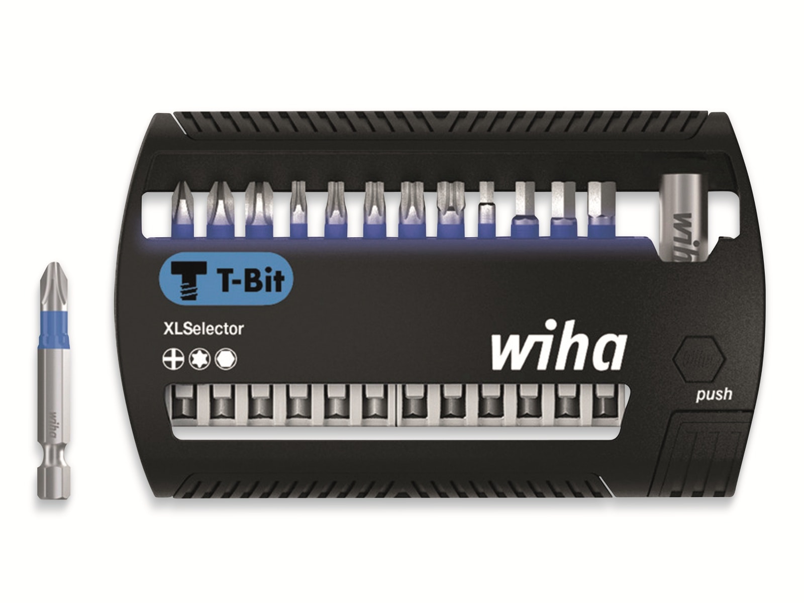 WIHA Bit-Set XLSelector, T-Bit, 14-tlg. PH, TX, Sechskant, 50mm