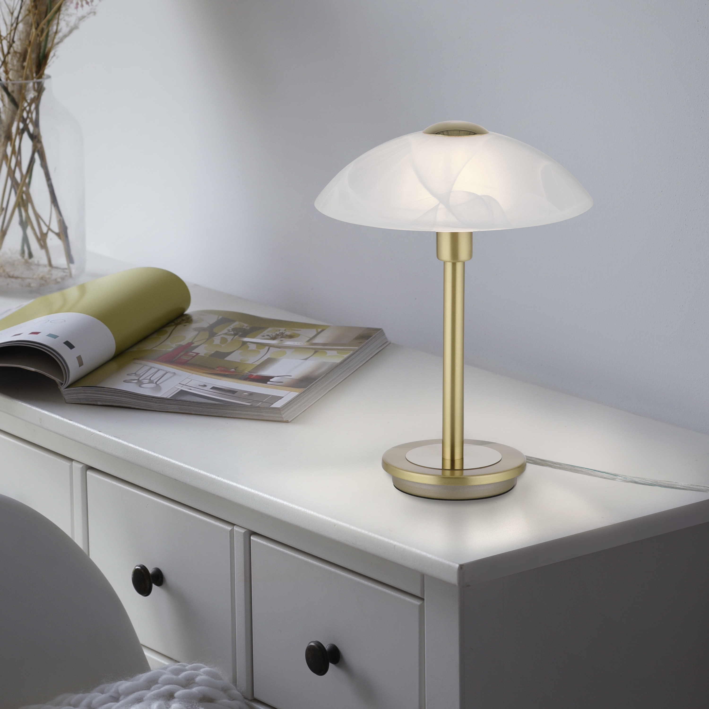 PAUL NEUHAUS LED-Tischleuchte 4026-60 messing-matt, G9, 2,6 W, 265 lm, 3000 K