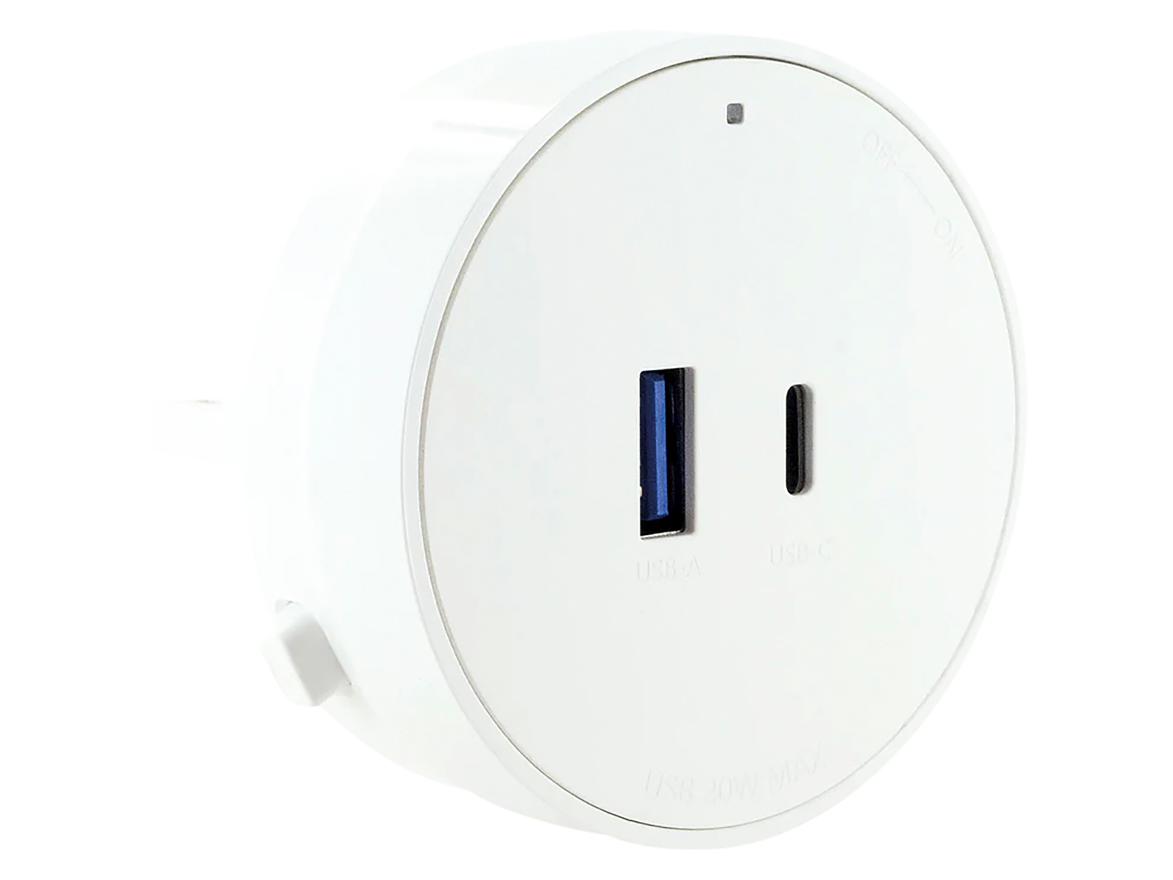 SCHWAIGER Steckdose für Steckdosenleiste, 1x USB-C, 1x USB-A, Ein/Aus, weiß