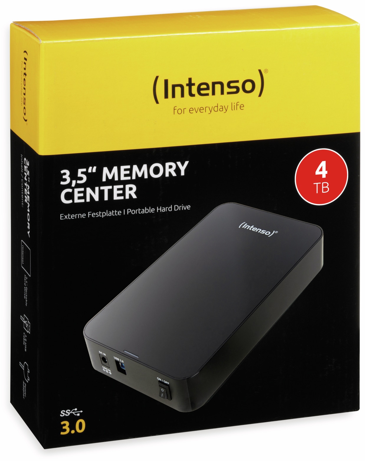INTENSO USB 3.0-HDD Memory Center, 4 TB, schwarz