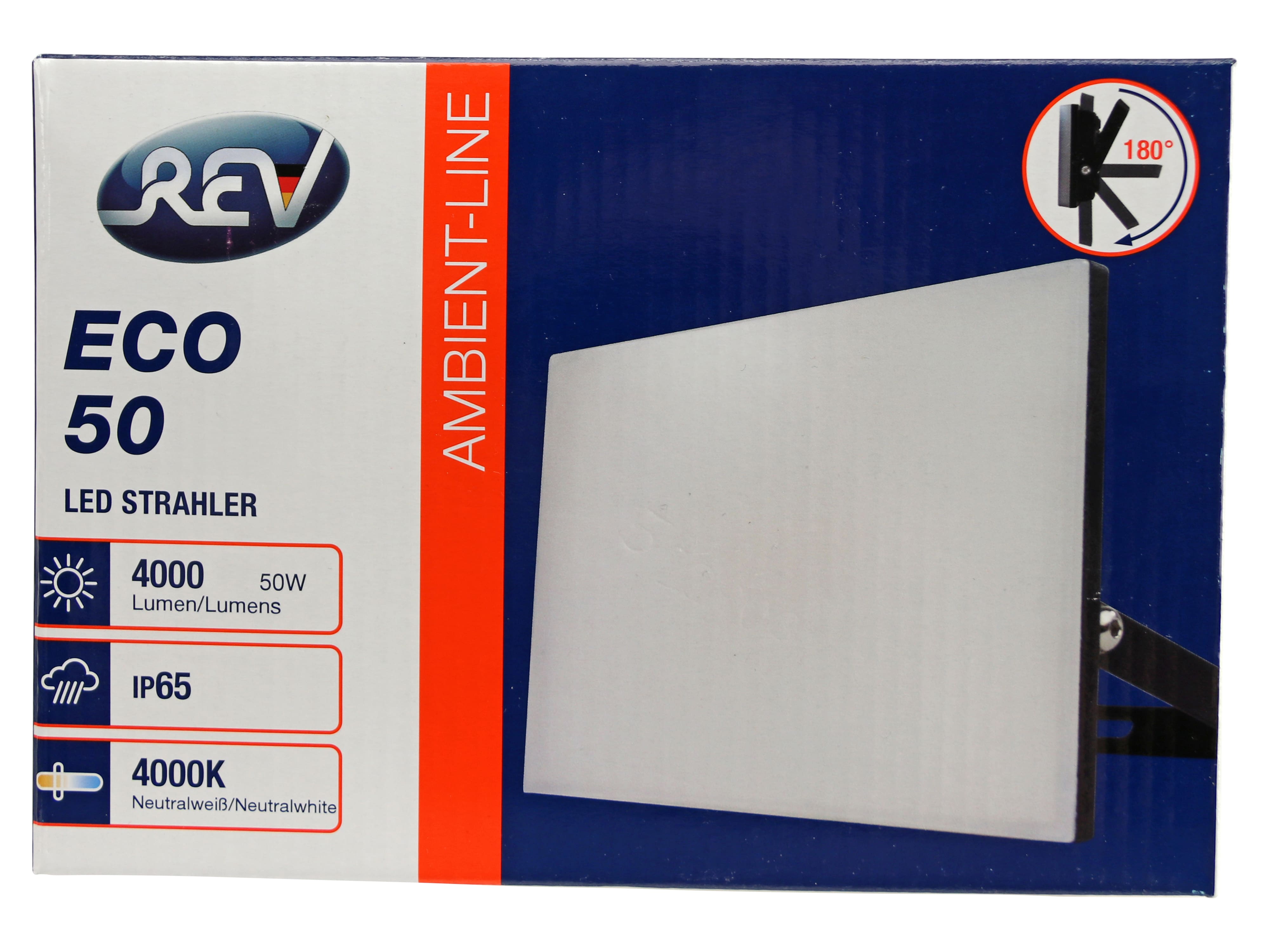 LED Strahler Eco 50 LFPOF050, 50W, 4000K, 4000lm, neutralweiß, IP65, schwarz LED Strahler Eco 50 LFPOF050, 50W, 4000K, 4000lm, neutralweiß, IP65, schwarz