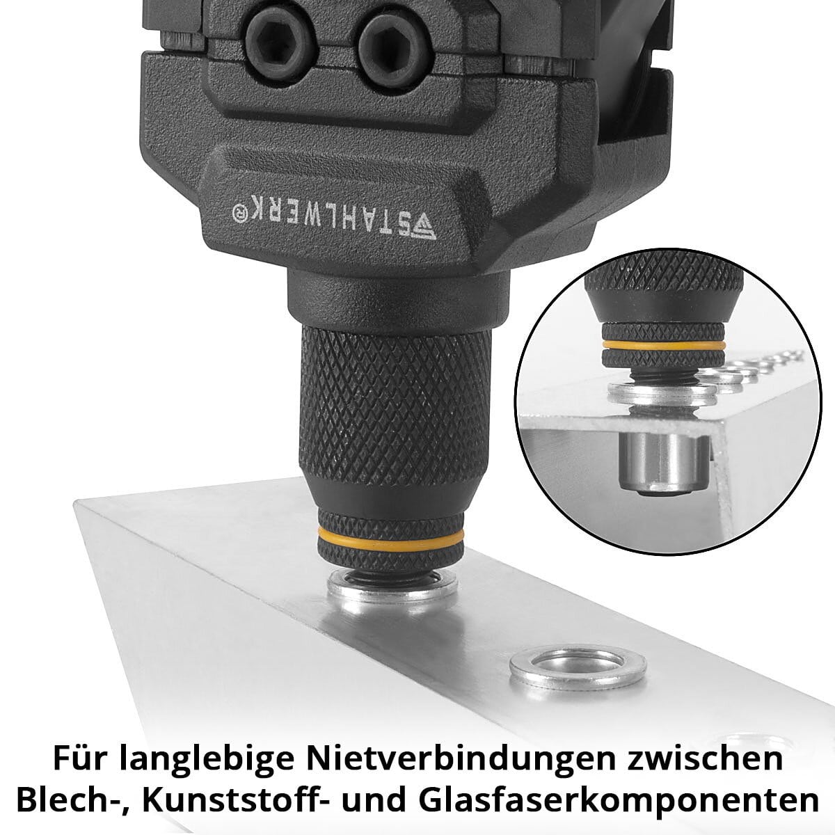 STAHLWERK Nietmutternzange NZ-16 ST, 4875, mit Wechsel-Gewindedorn, inkl. 70 Nietmuttern STAHLWERK Nietmutternzange NZ-16 ST, 4875, mit Wechsel-Gewindedorn, inkl. 70 Nietmuttern