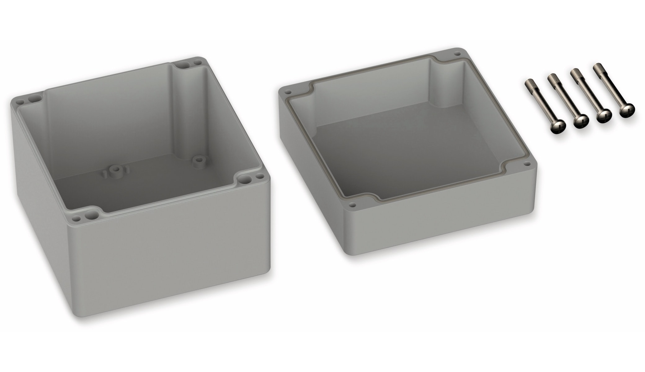 POLLIN, ABS Gehäuse, 122 x 120 x 105 mm, IP66, Lichtgrau POLLIN, ABS Gehäuse, 122 x 120 x 105 mm, IP66, Lichtgrau