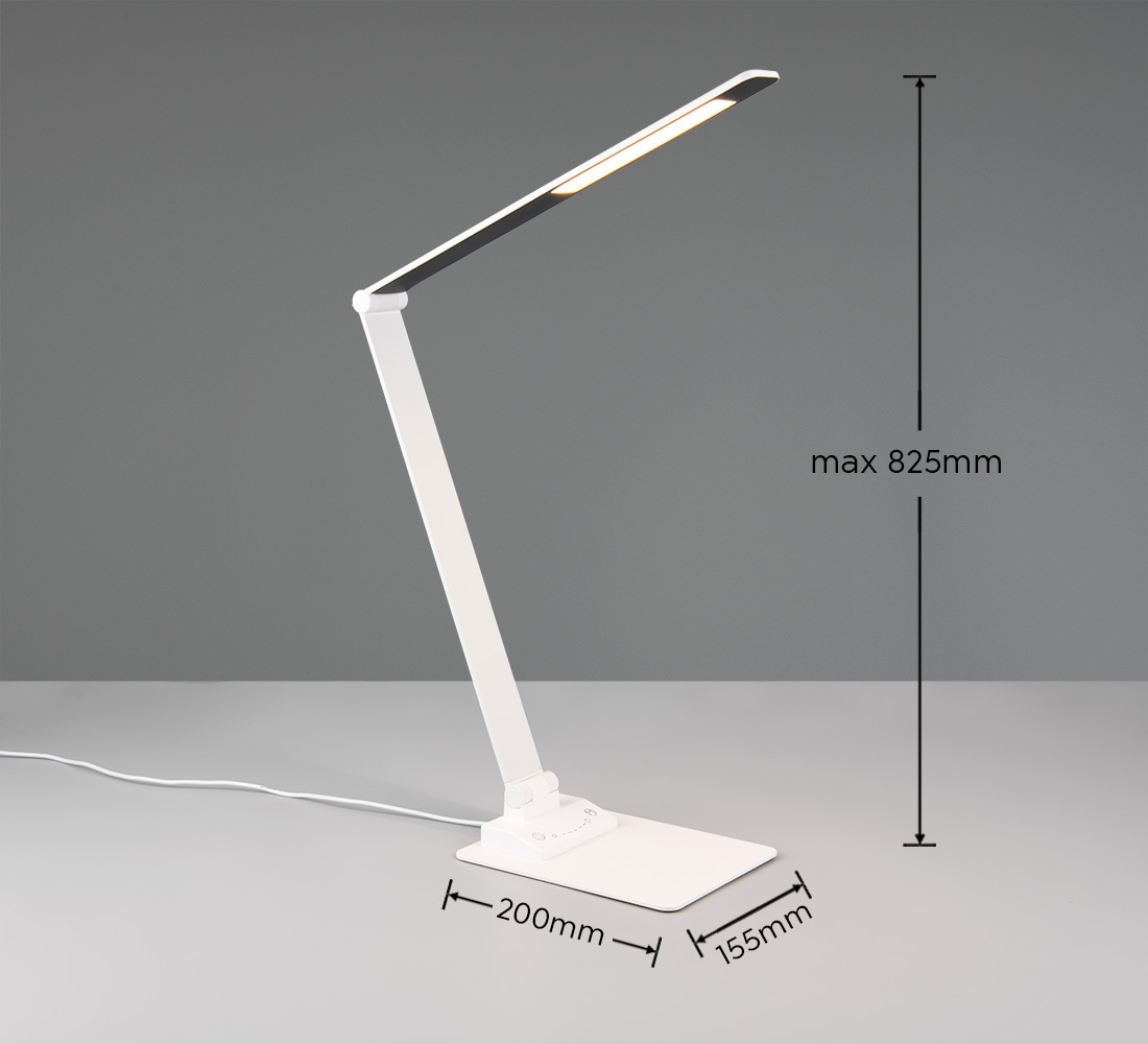 TRIO LED-Tischleuchte Travis 545310131 weiß, 6,5 W, 650 lm, CCT TRIO LED-Tischleuchte Travis 545310131 weiß, 6,5 W, 650 lm, CCT