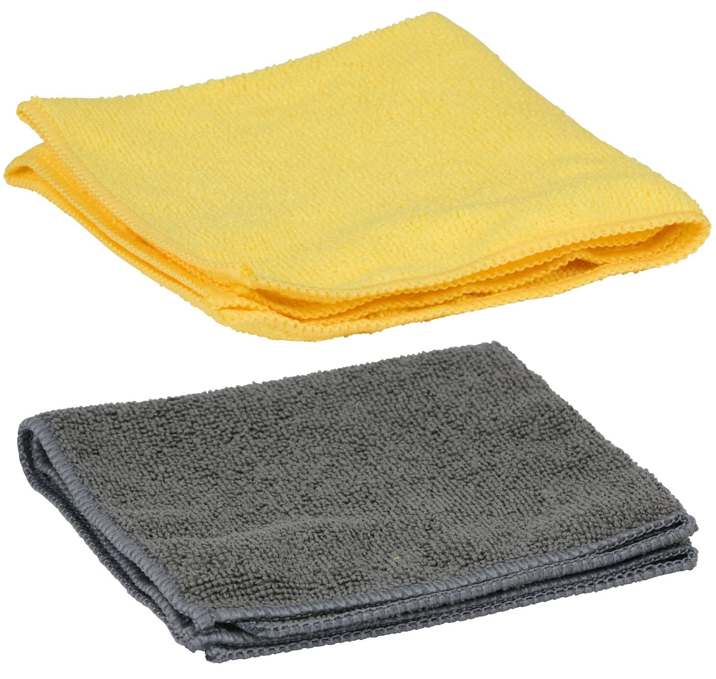 DUNLOP Mikrofasertuch, 30x30 cm, gelb/grau