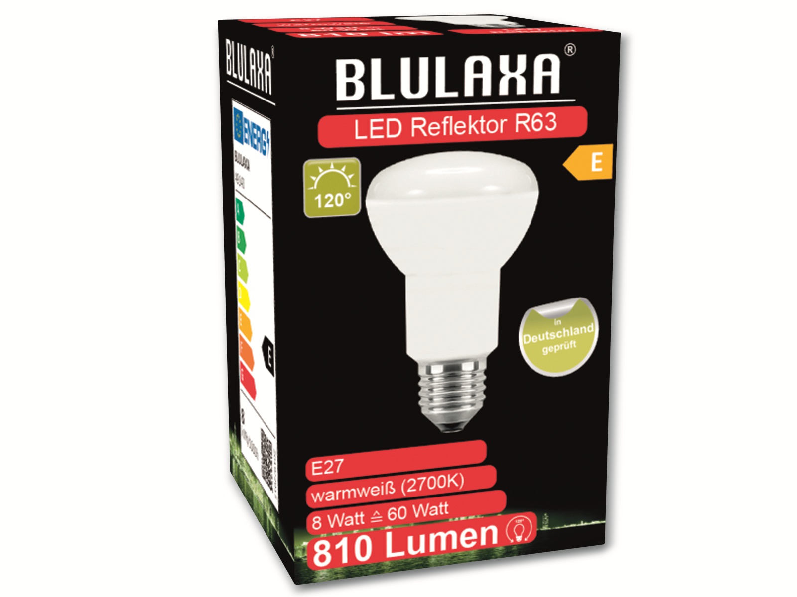 BLULAXA LED-SMD-Lampe, R63, E27, EEK: E, 8 W, 810 lm, 2700 K BLULAXA LED-SMD-Lampe, R63, E27, EEK: E, 8 W, 810 lm, 2700 K