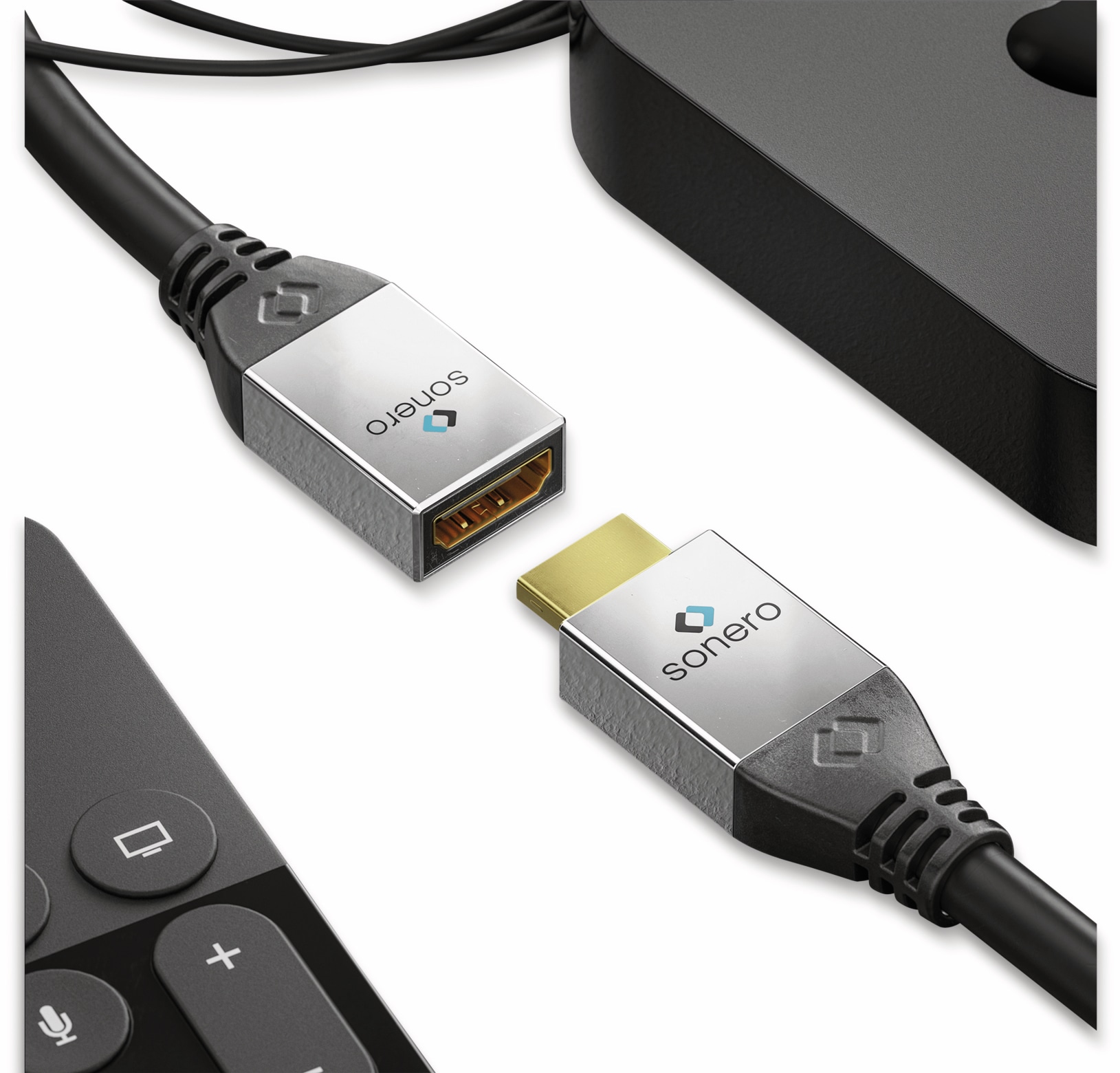 SONERO HDMI-Adapter Metallstecker, 0,25 m, micro-Stecker/Kupplung SONERO HDMI-Adapter Metallstecker, 0,25 m, micro-Stecker/Kupplung