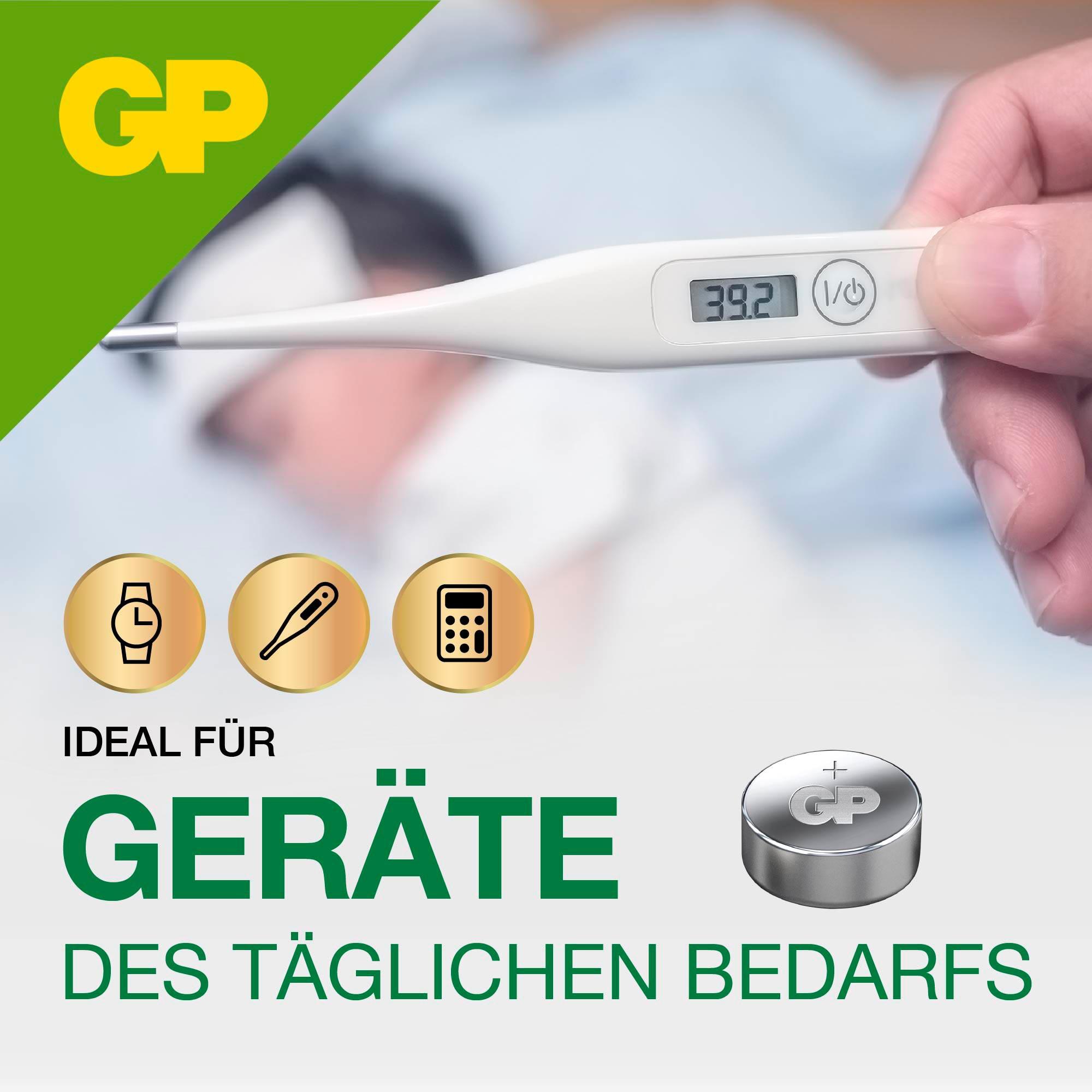 GP, 186 Alkaline Knopfzelle, 1,5 V, 10 Stück GP, 186 Alkaline Knopfzelle, 1,5 V, 10 Stück