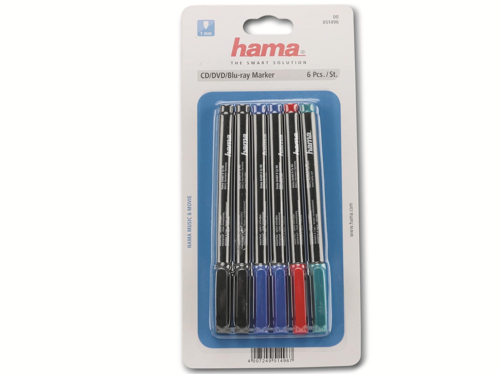 Hama CD/DVD-Marker, 6er Set Hama CD/DVD-Marker, 6er Set