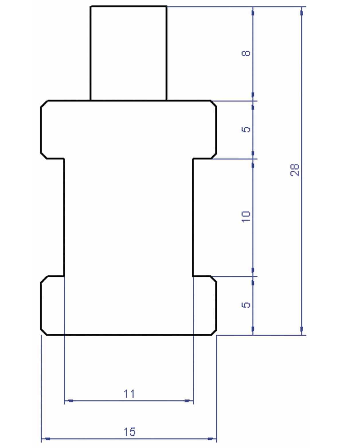 Rohr-Anlegefühler mit Sensor PT100, 3 m