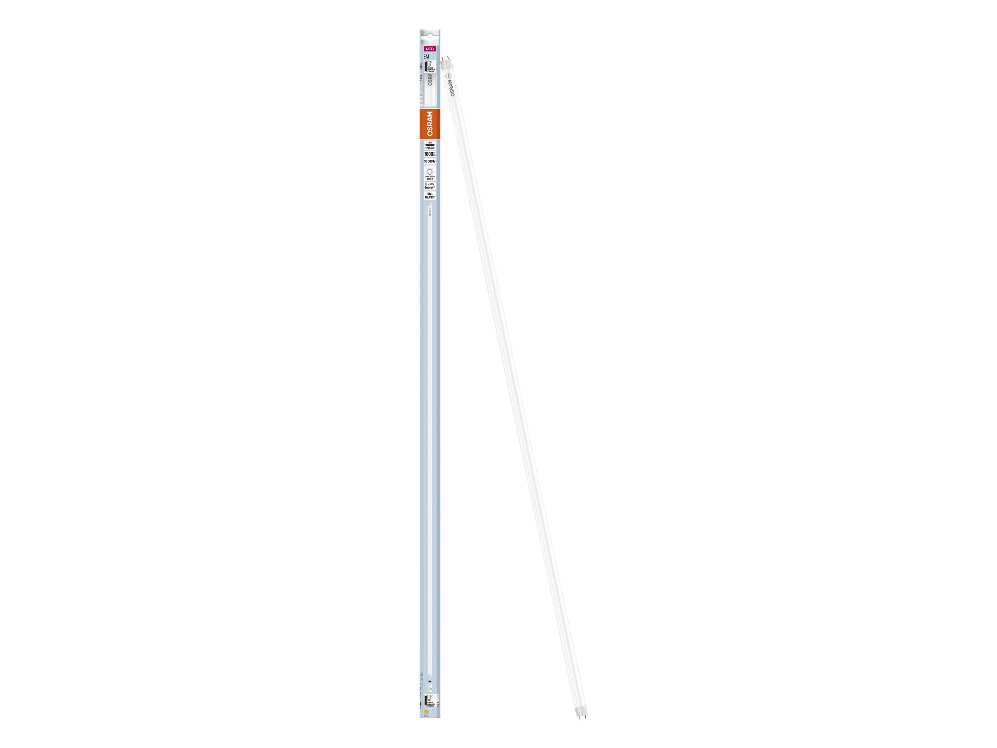 OSRAM LED-Röhre, T8, 1200mm, G13, EEK: E, 15W, 1800lm, 4000K OSRAM LED-Röhre, T8, 1200mm, G13, EEK: E, 15W, 1800lm, 4000K