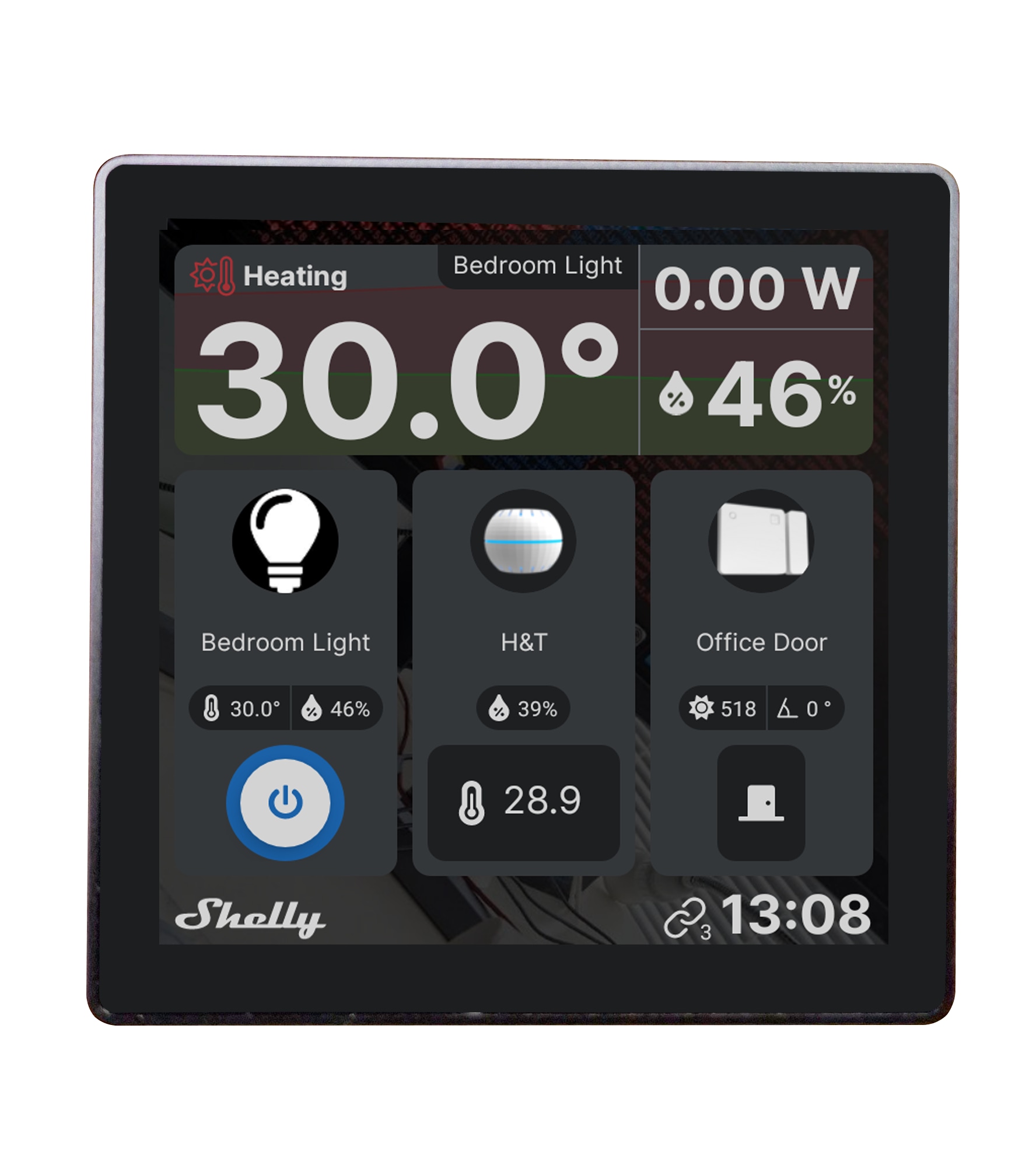 SHELLY WLAN-Schaltaktor Wall Display, Android, UP, schwarz SHELLY WLAN-Schaltaktor Wall Display, Android, UP, schwarz