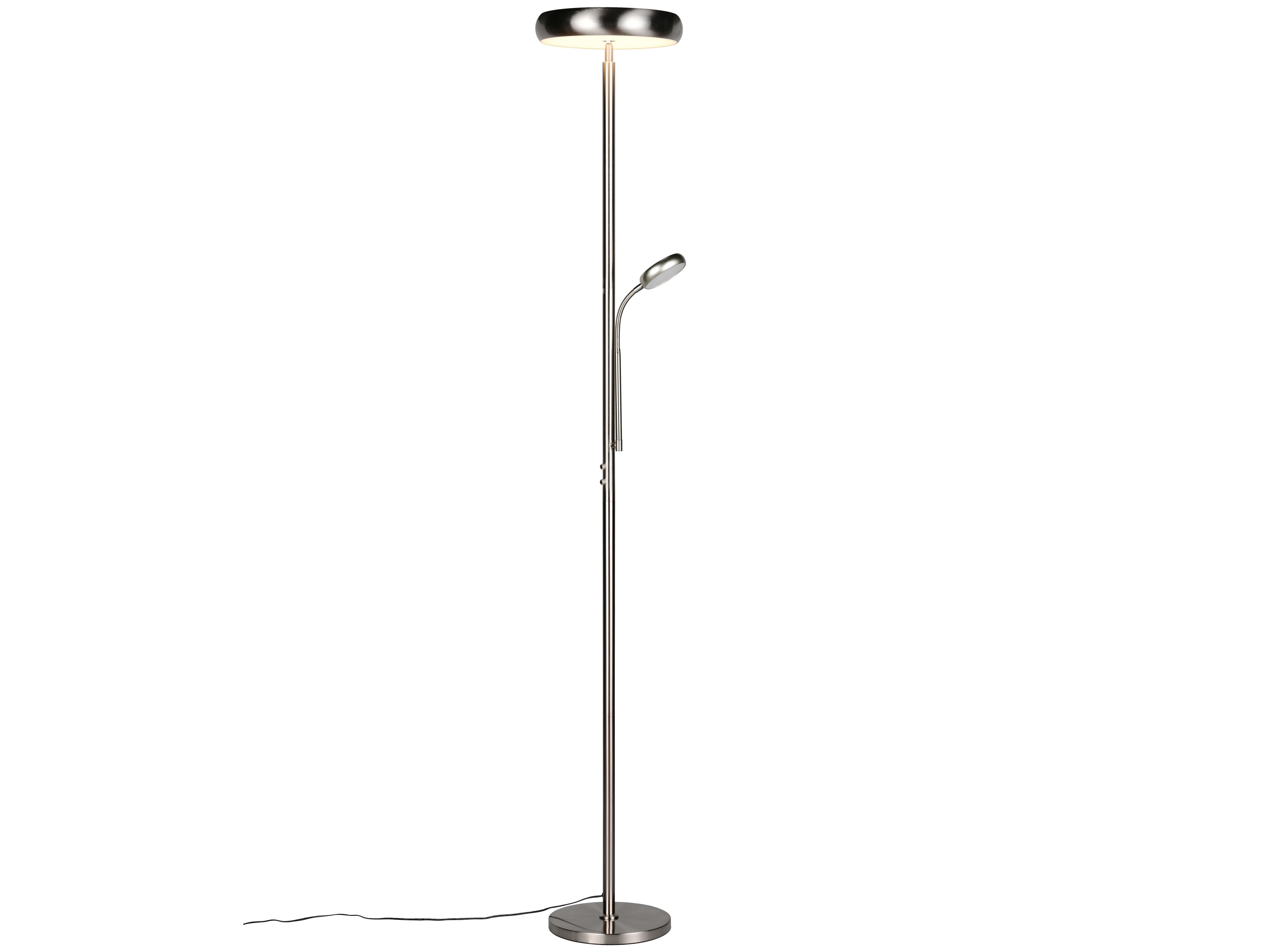 REALITY LED-Stehleuchte Palermo R45741107, 23W, 3000... 6500K, 2500lm, CCT, IP20, Nickel