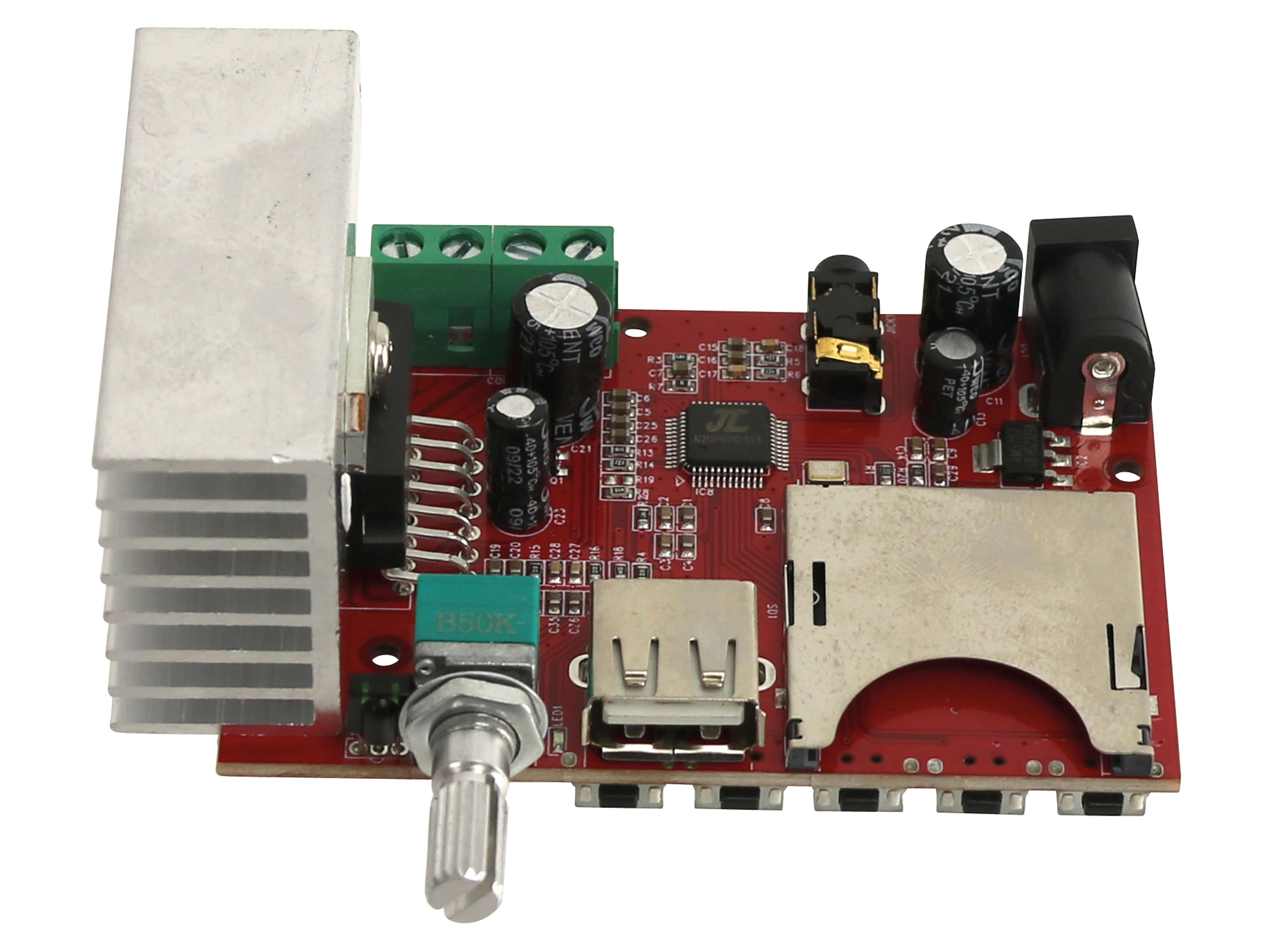DAYPOWER Stereo-Verstärkermodul mit MP3-Wiedergabe VM-MP3-2x15 DAYPOWER Stereo-Verstärkermodul mit MP3-Wiedergabe VM-MP3-2x15