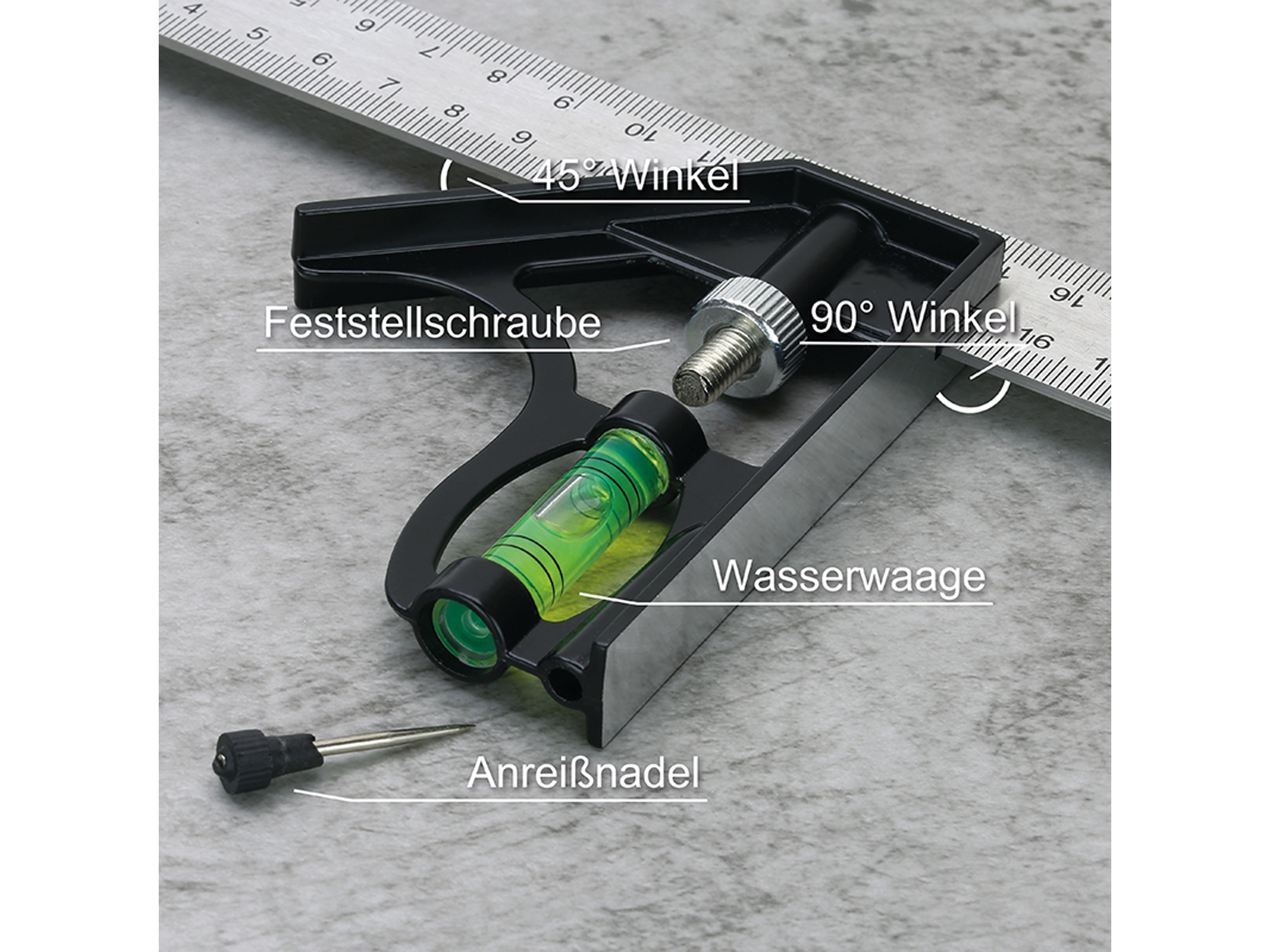 SINTRON Tools Kombinationswinkel 30 cm, 207908