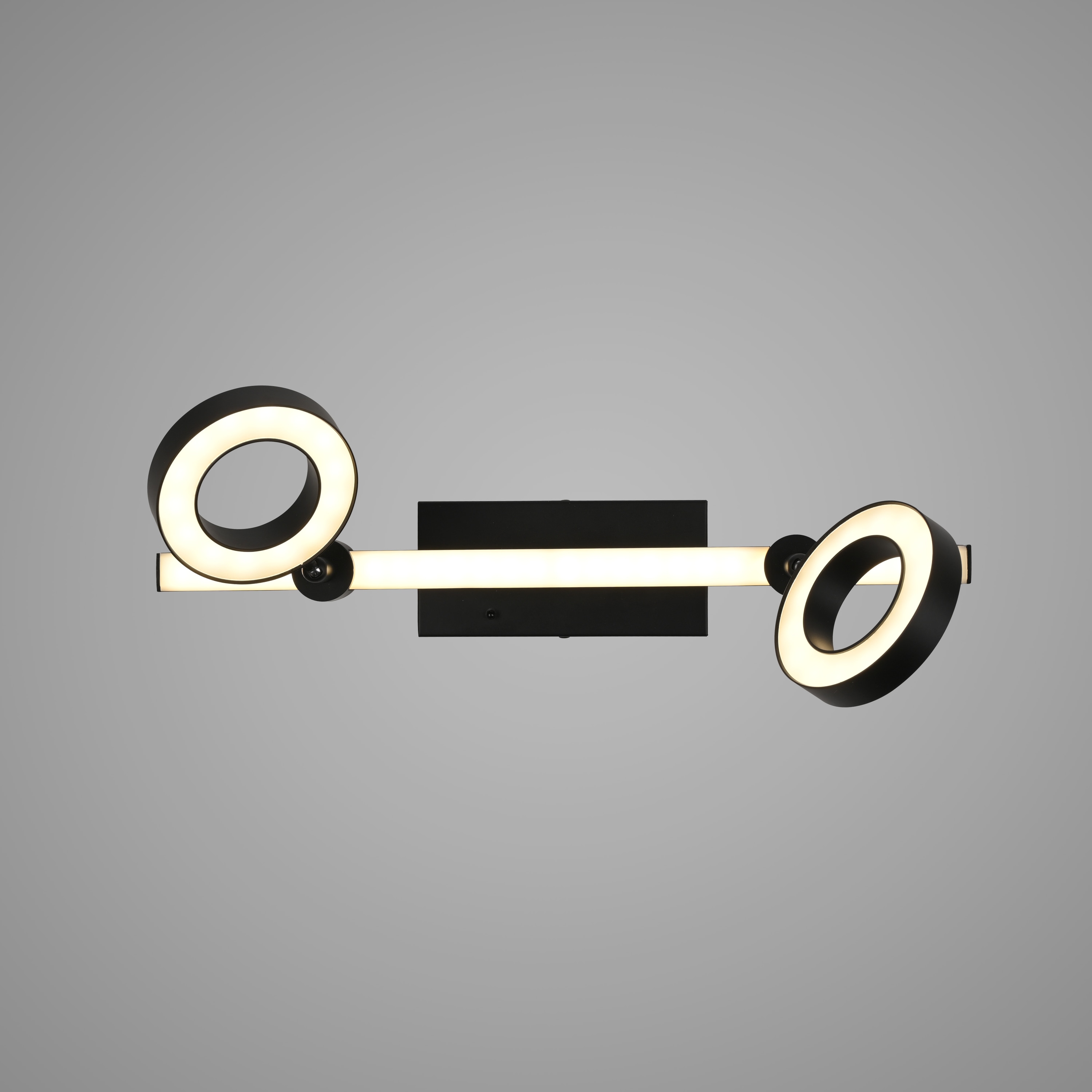 JUST LIGHT LED-Deckenleuchte 12075-18 schwarz, 10,5 W, 1300 lm, CCT, RGB, Smart Home