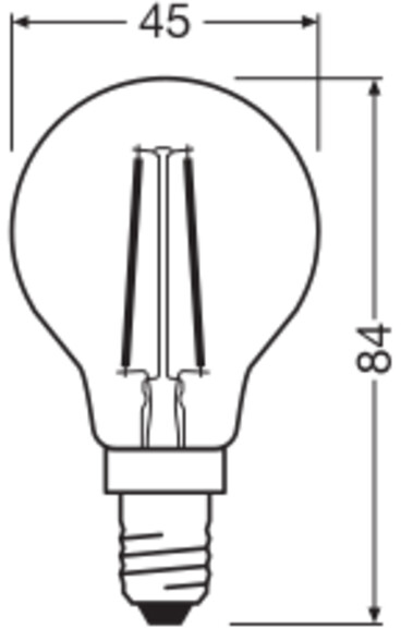 OSRAM LED-Lampe Retrofit, 1,8 W, E14, 2700 K, EEK: D, 250 lm, IP20, warmweiß