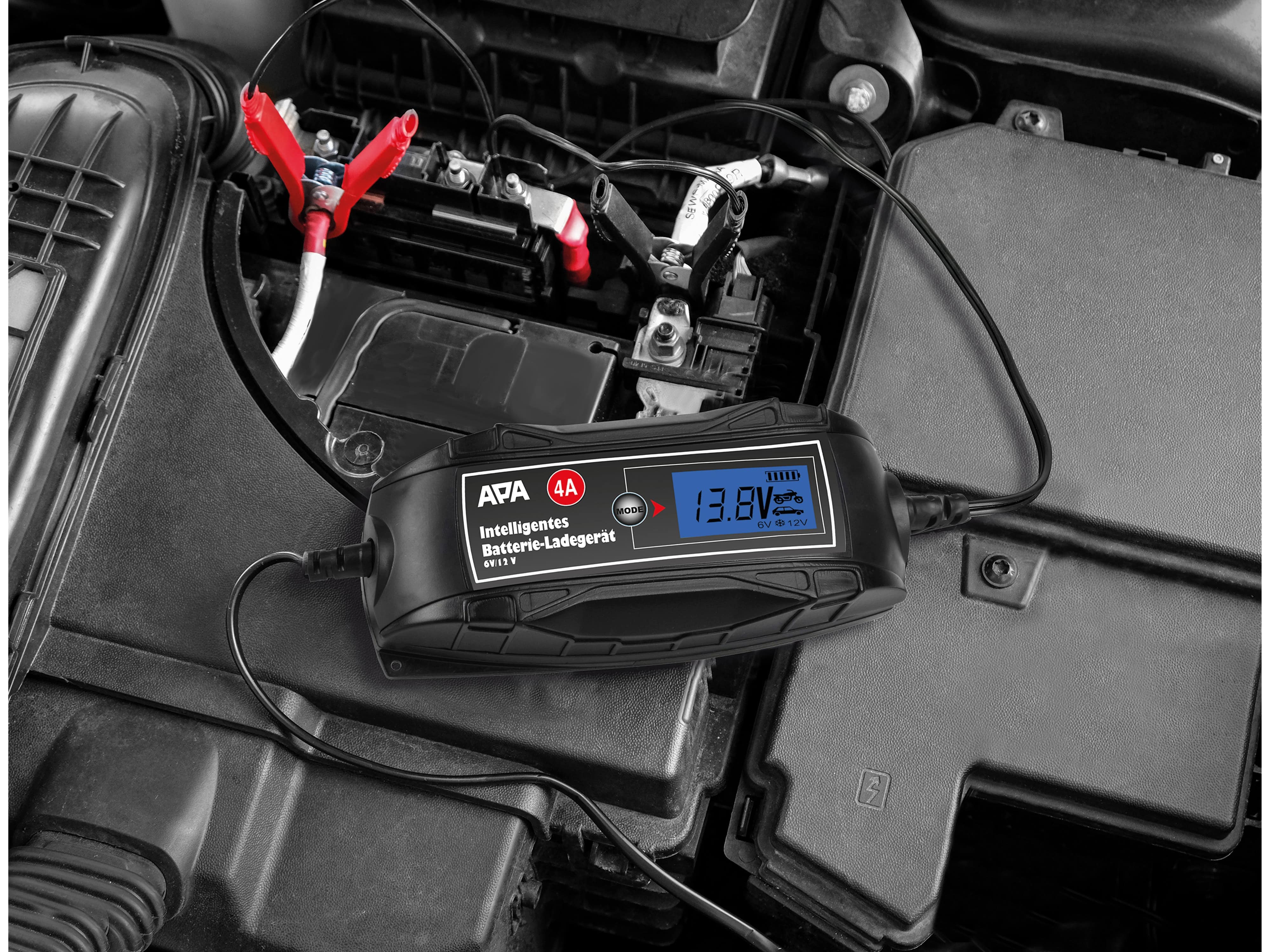 APA Batterie-Ladegerät 16615, 6/12V- 4A APA Batterie-Ladegerät 16615, 6/12V- 4A