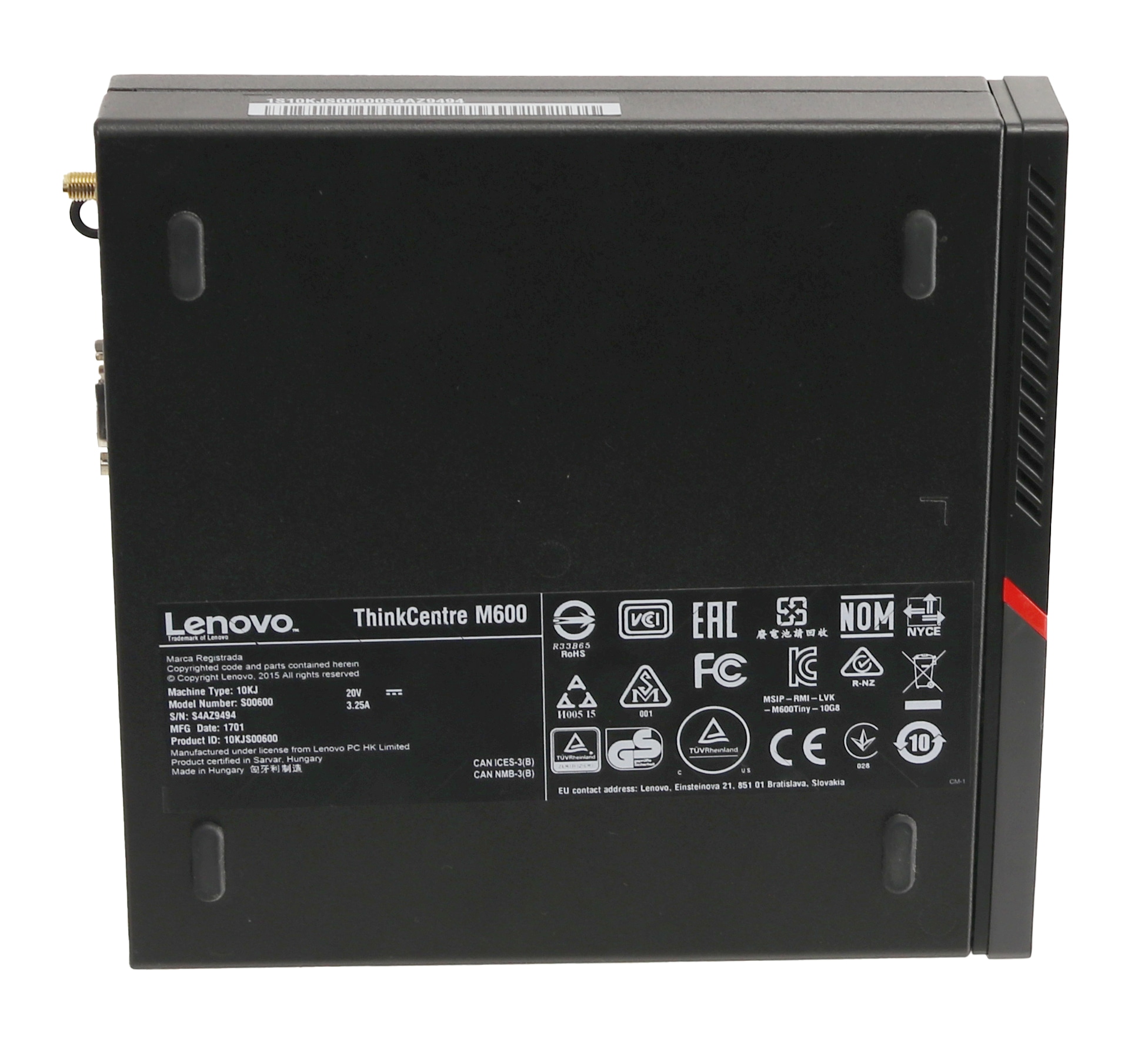 LENOVO PC ThinkCentre M600, Pentium N3010, 4GB, 16GB SSD, gebraucht