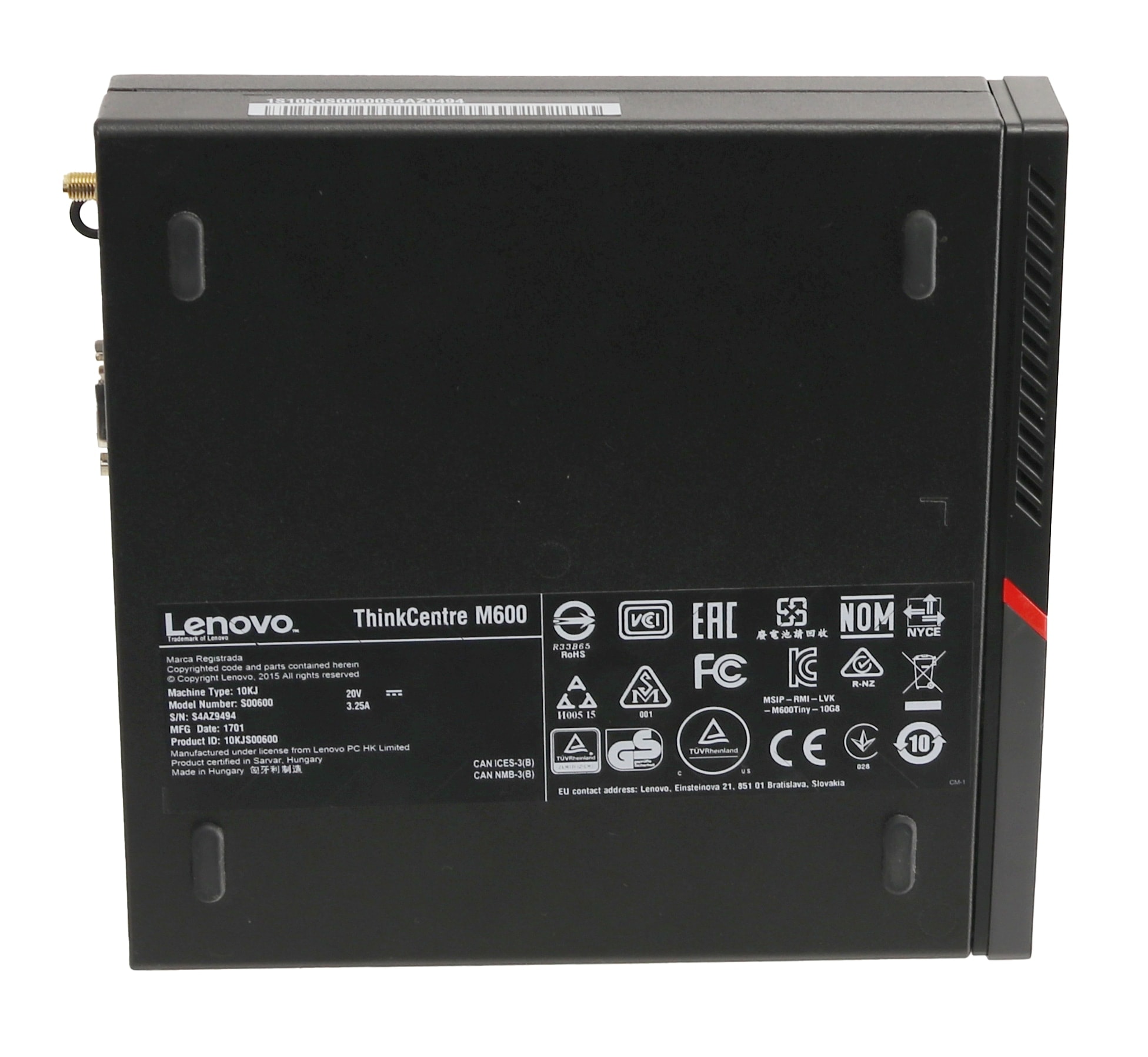 LENOVO PC ThinkCentre M600, Pentium N3010, 4GB, 16GB SSD, gebraucht