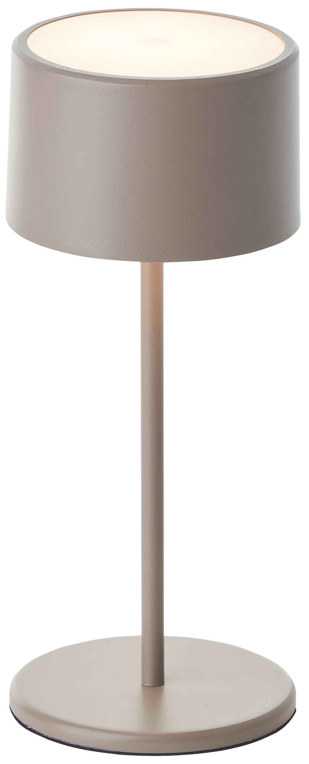 BRILLIANT LED-Akku-Tischleuchte Helio, 2 W, 210 lm, 3000 K, Metall, taupe