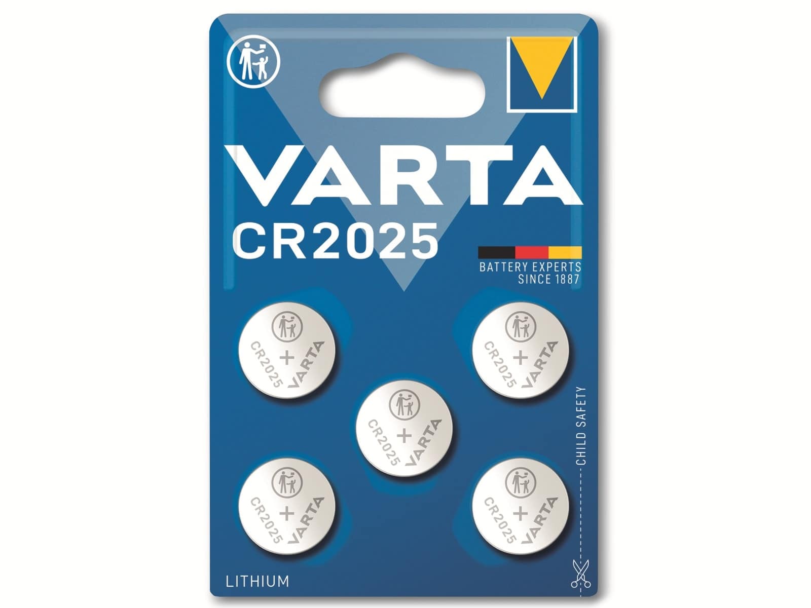 VARTA Knopfzelle Lithium, CR2025, 3V 5 Stück VARTA Knopfzelle Lithium, CR2025, 3V 5 Stück
