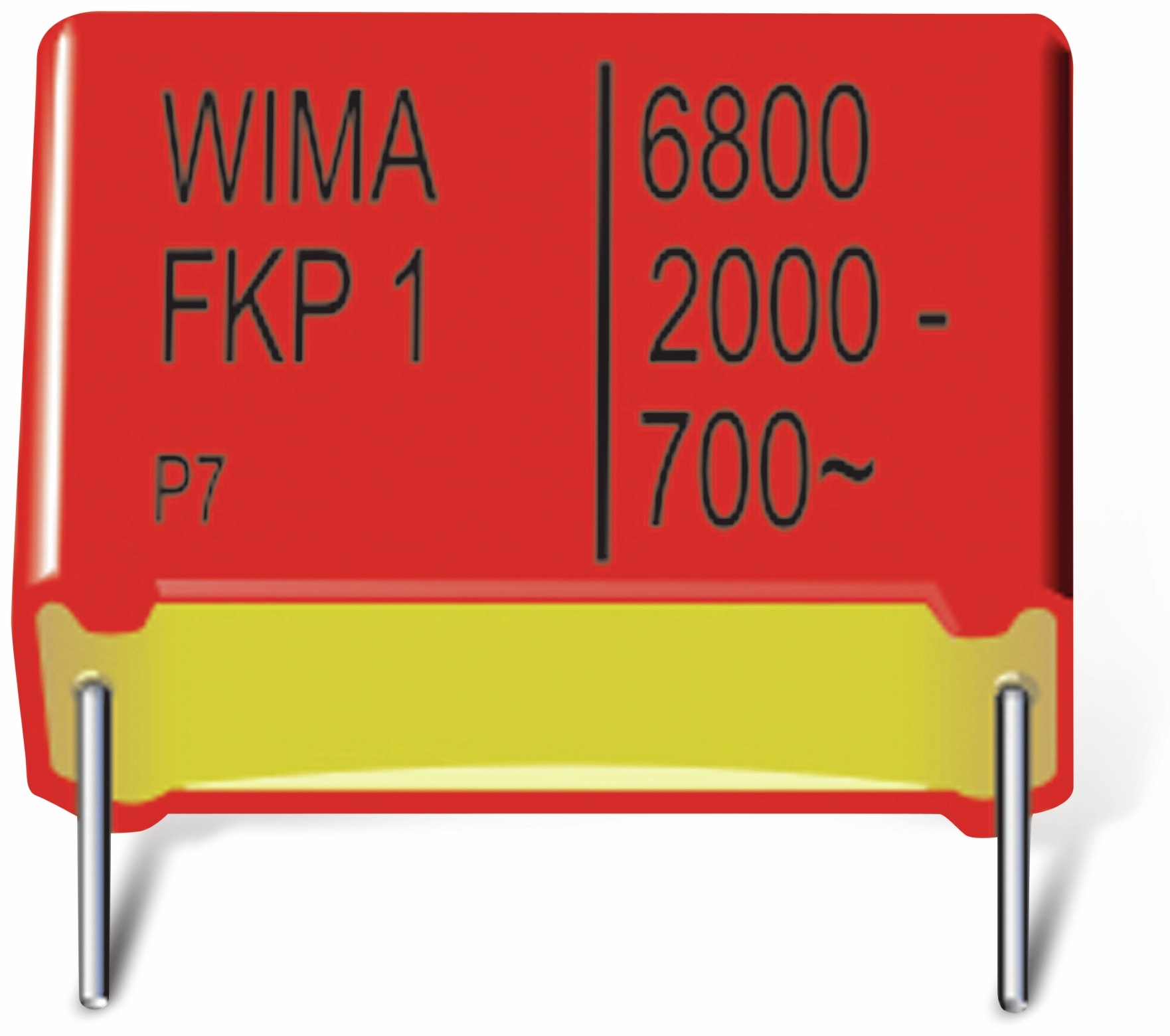 WIMA Folienkondensator, 220 pF, 1600 V-, radial, RM 15, FKP1T002204B00KSSD WIMA Folienkondensator, FKP1T002204B00KSSD, 220PF, 1600V