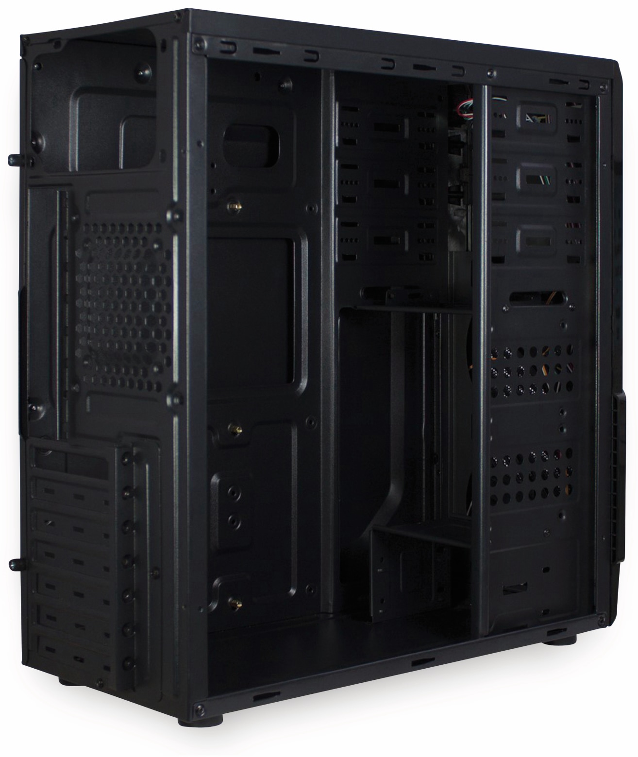 INTER-TECH PC-Gehäuse B-42, schwarz-blau